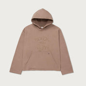 Honor The Gift Script Embroidered Hoodie Light Brown
