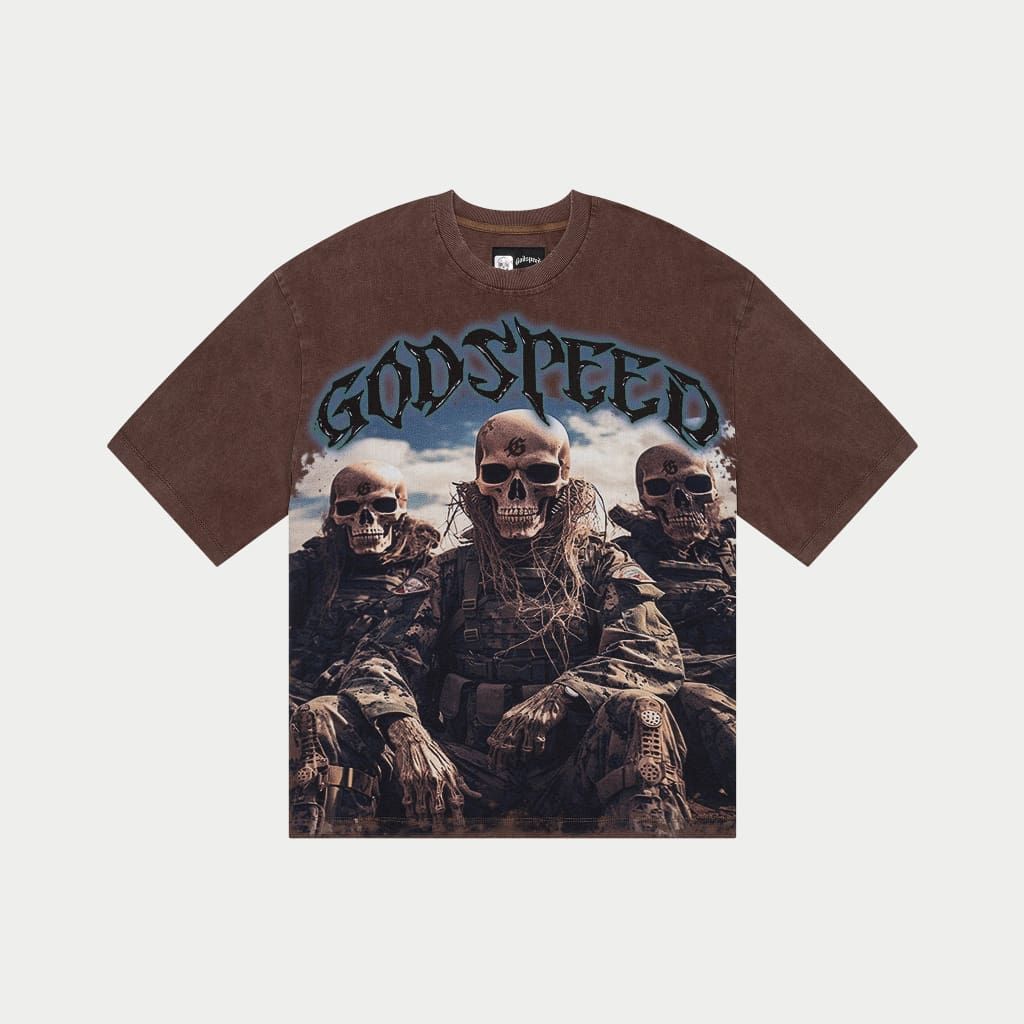Godspeed Squadron T-Shirt Brown Wash | Common Hype