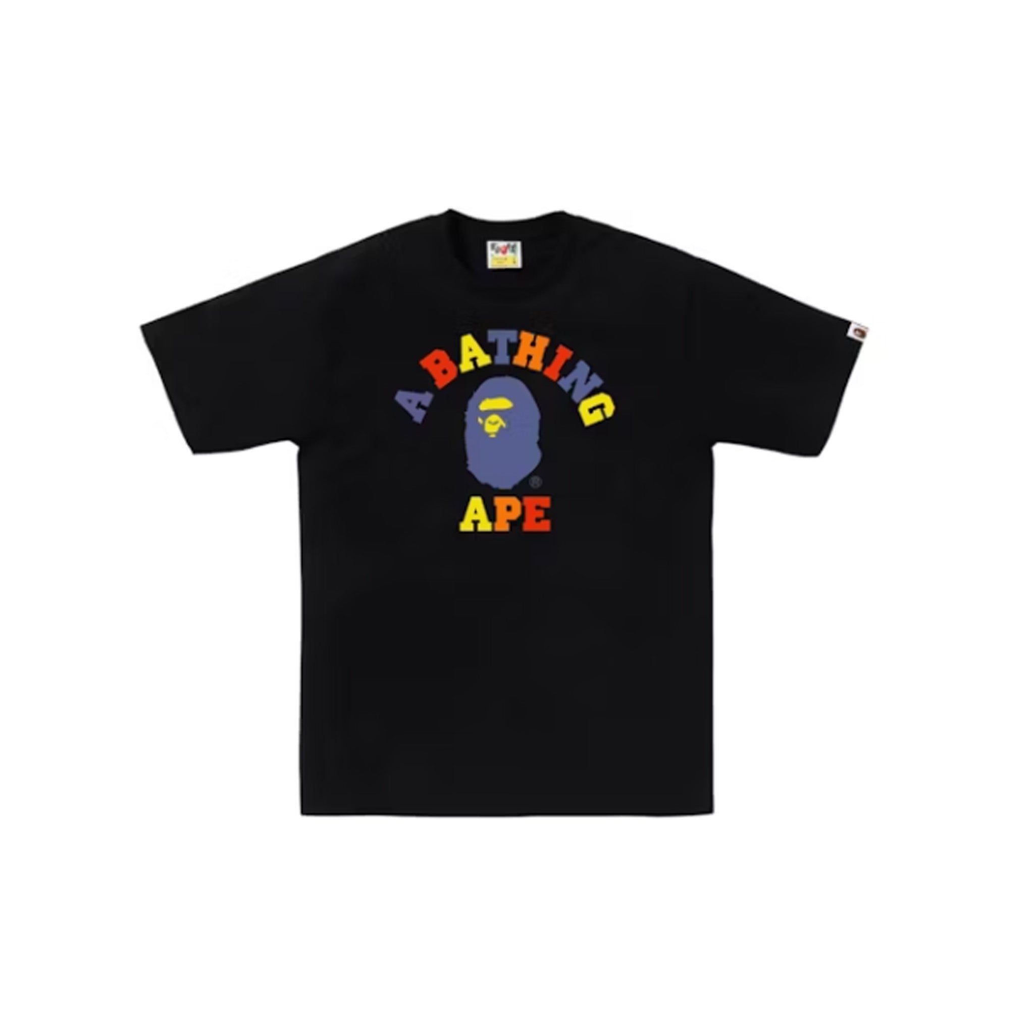 Bape Colors College Tee Black - Common Hype