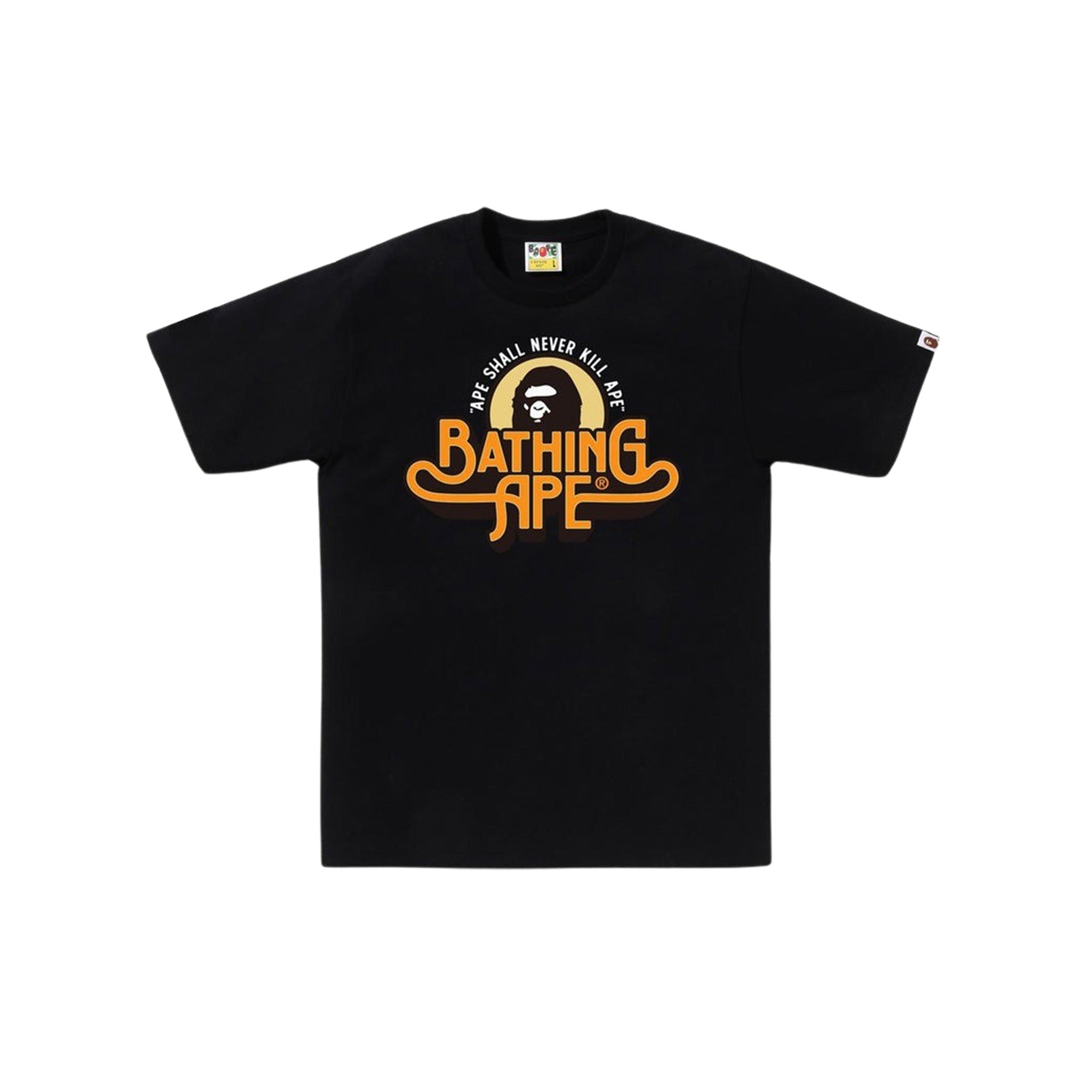 Bape Genuine Garment Logo Tee Black - Common Hype