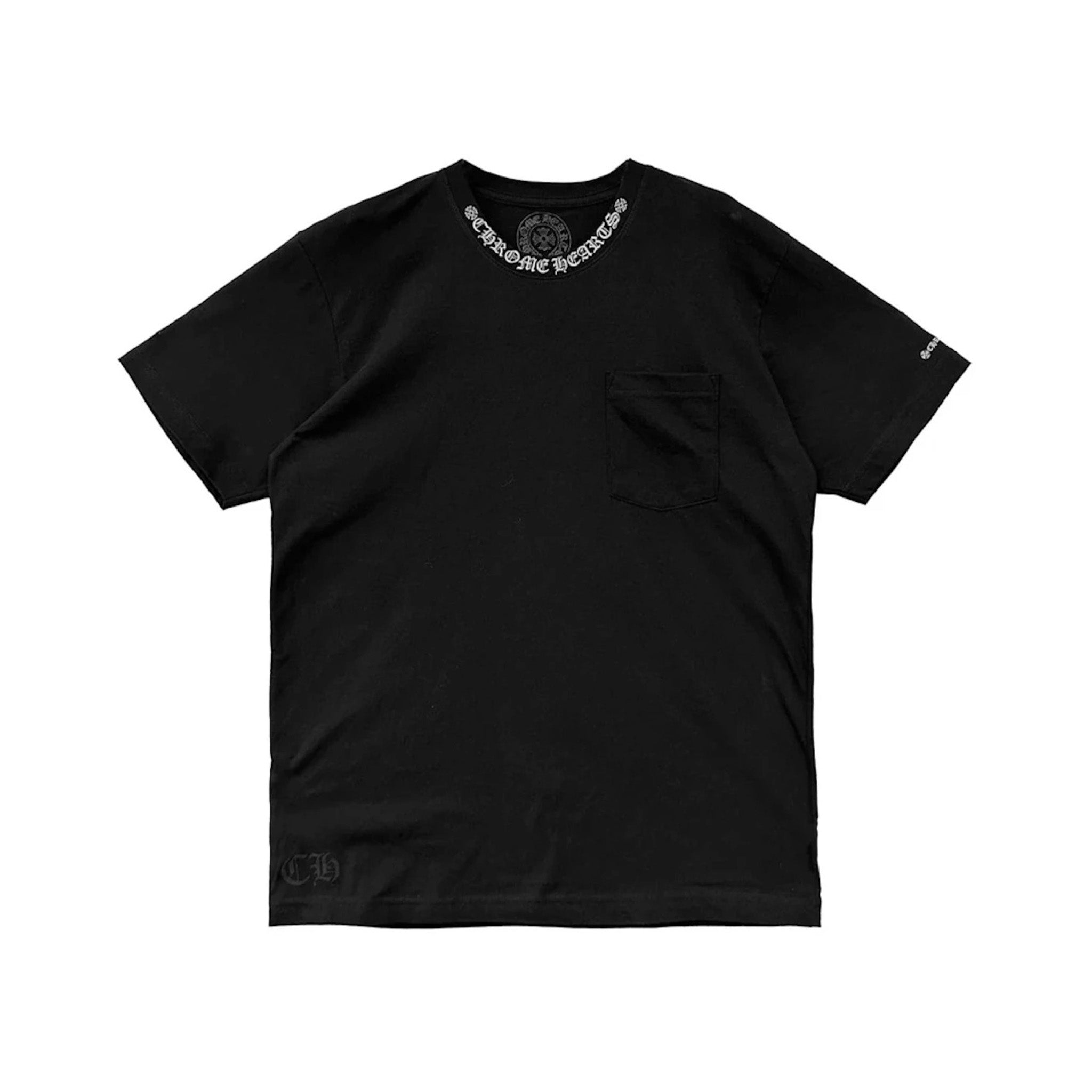 CHROME HEARTSネックロゴ ポケット Tシャツ Chrome Hearts Short Sleeve Pocket Crew Tee Black – Common Hype