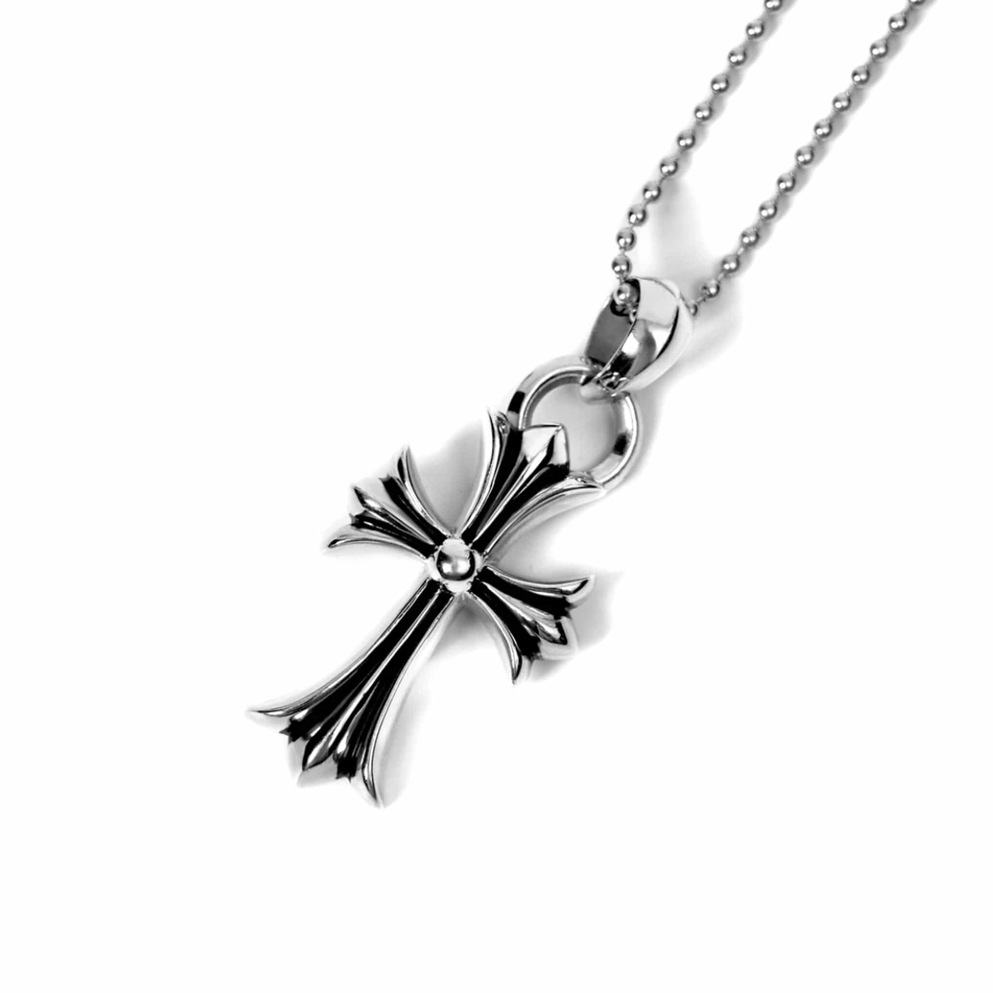 Chrome Hearts Silver Cross Bale Necklace Pendant | Common Hype