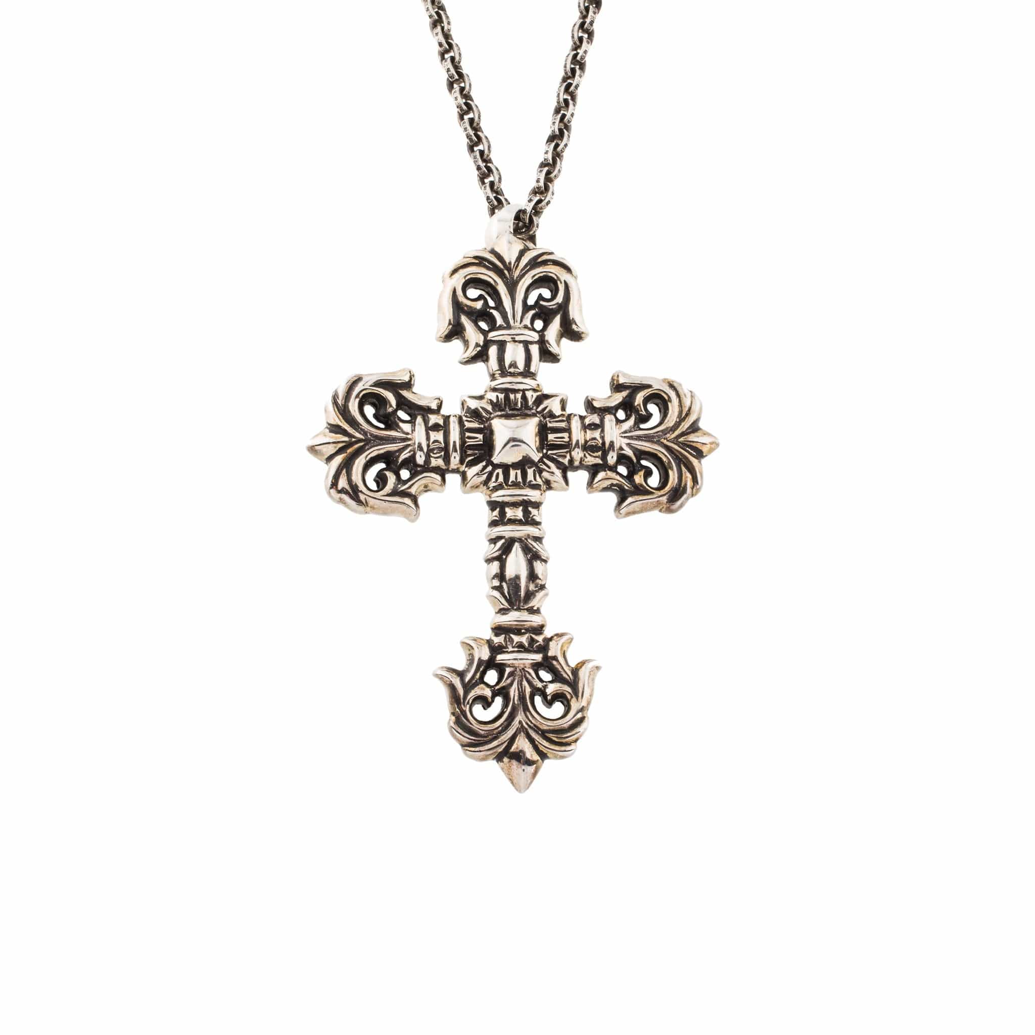 Cross pendant engrave shops chrome hearts