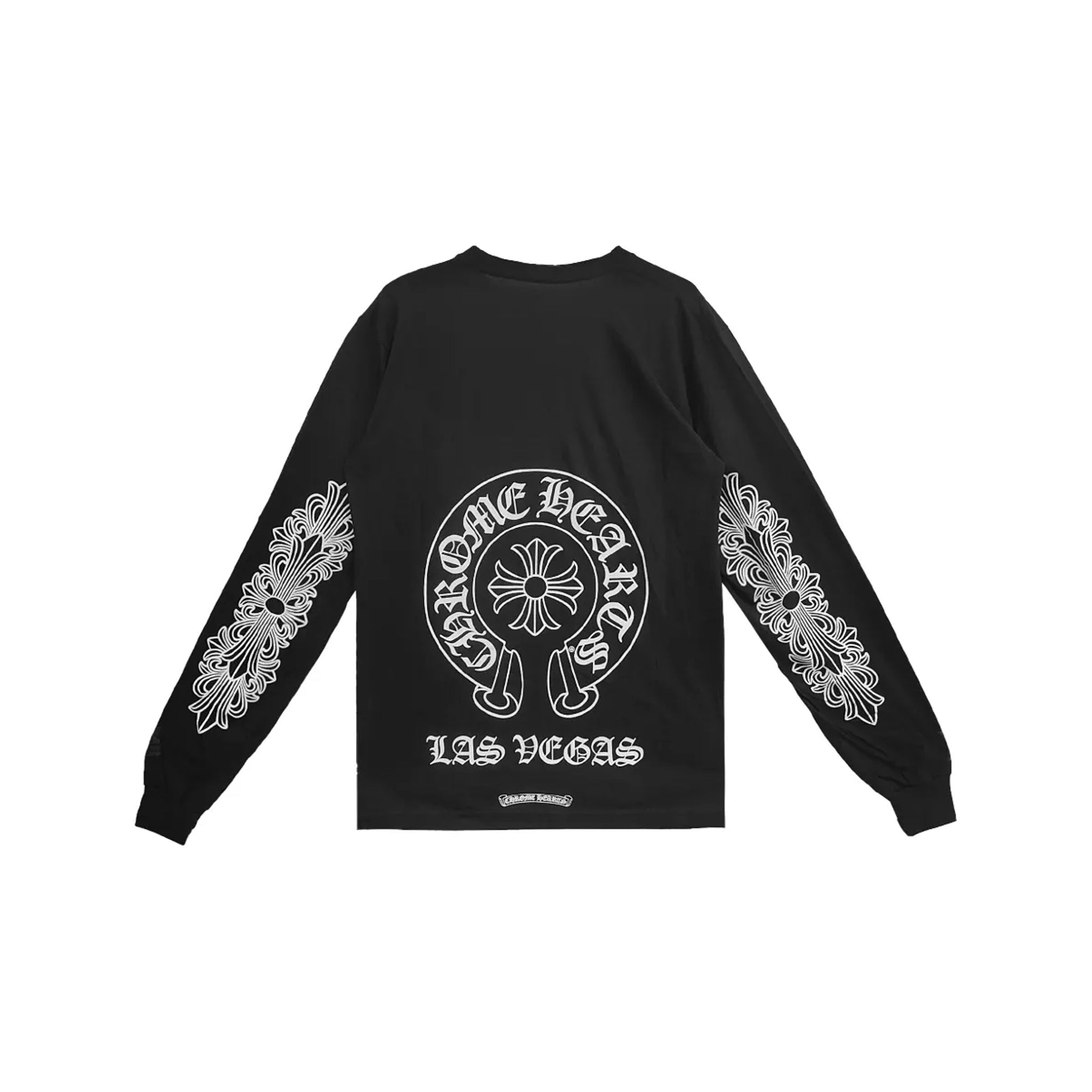 美品・CHROME HEARTS 長袖カットソー 黒 LAS VEGAS Chrome Hearts Las Vegas Horseshoe Floral Longsleeve Tee – Common Hype