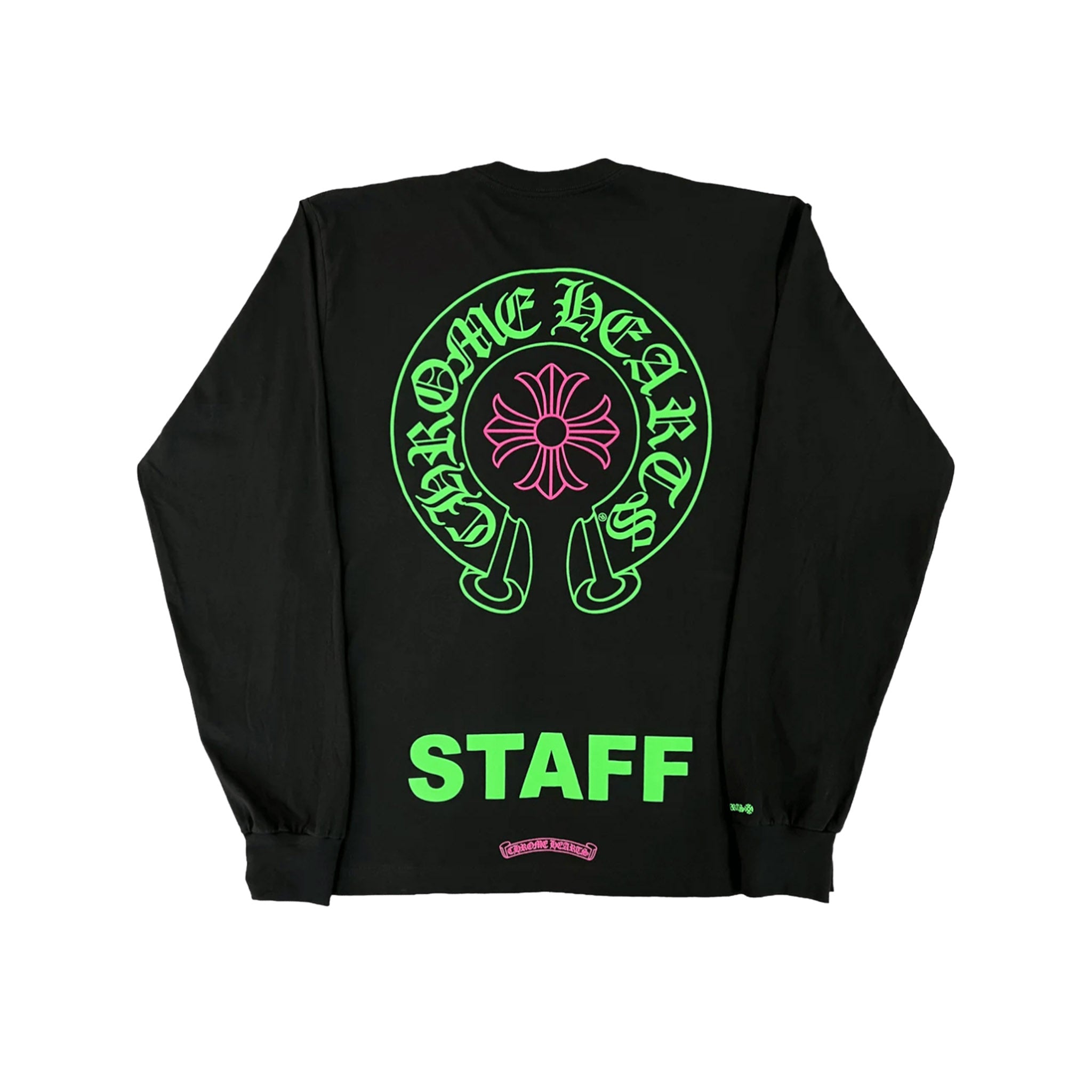 Chrome Hearts Miami Staff Pink Green Horseshoe Logo Black Long