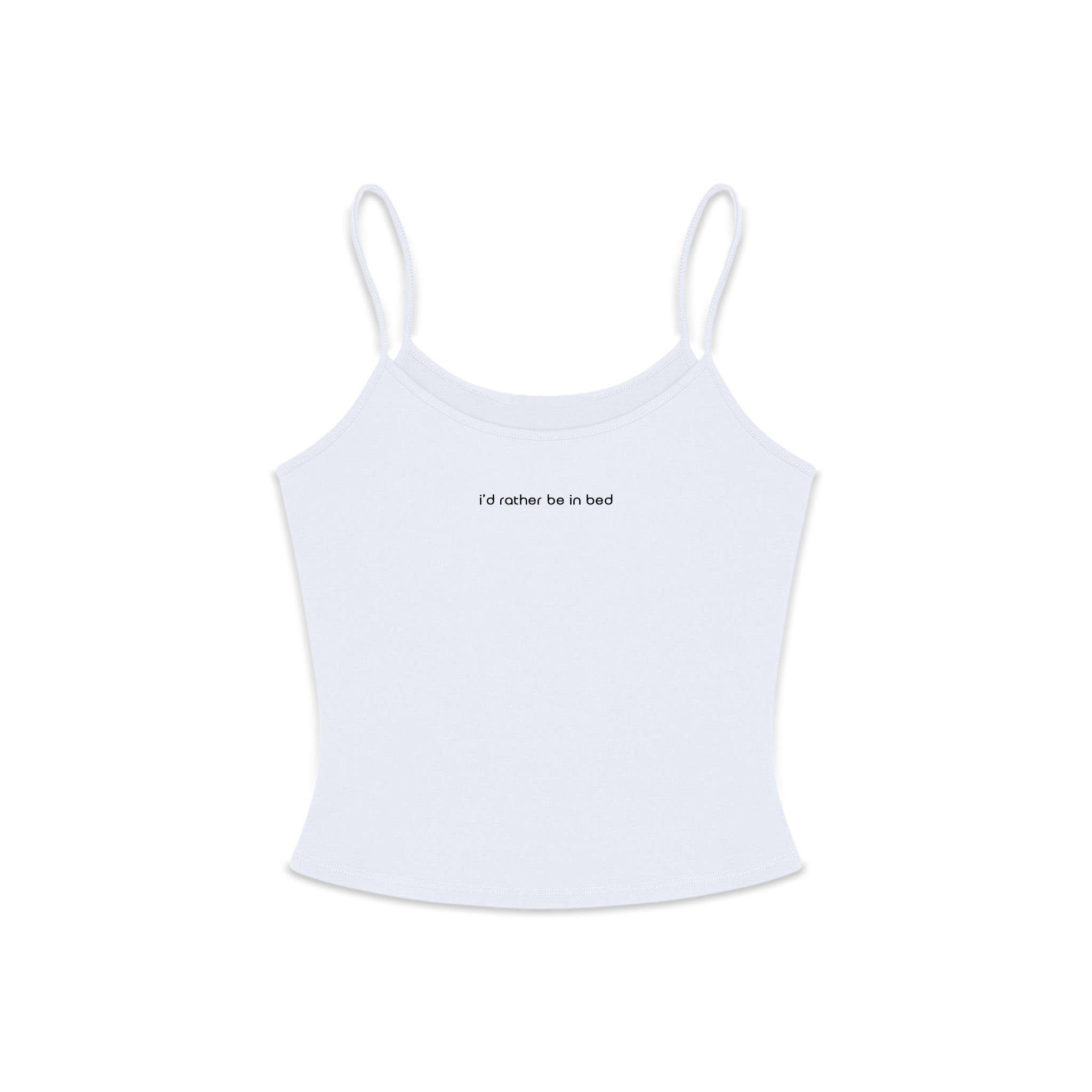Compliments Rather Be in Bed Women's Tank White - Common Hype