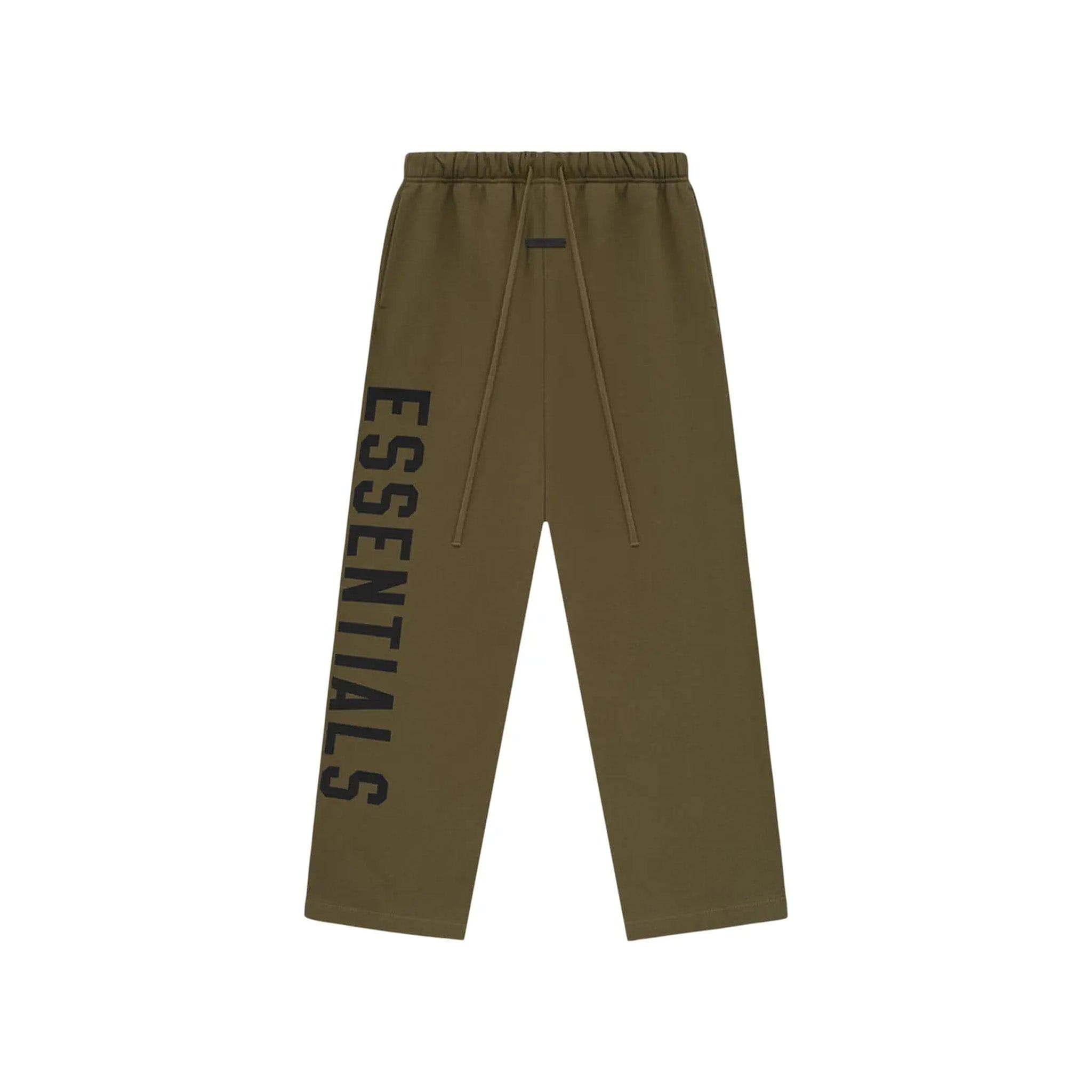 Fear of God Essentials Fleece Relaxed Sweatpant Olive Men's (FW24) - Common Hype