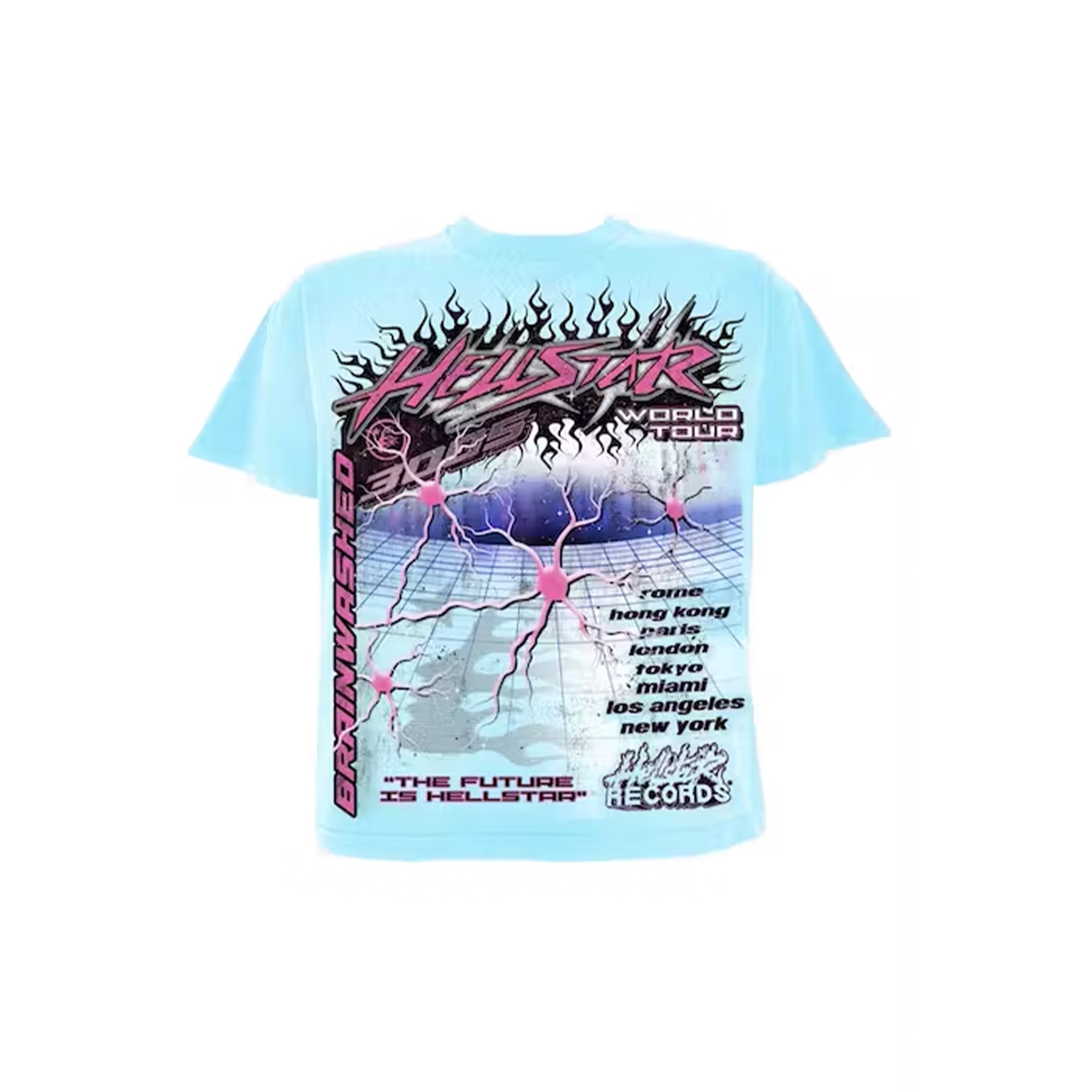 Hellstar Neuron Tour T-Shirt Light Blue