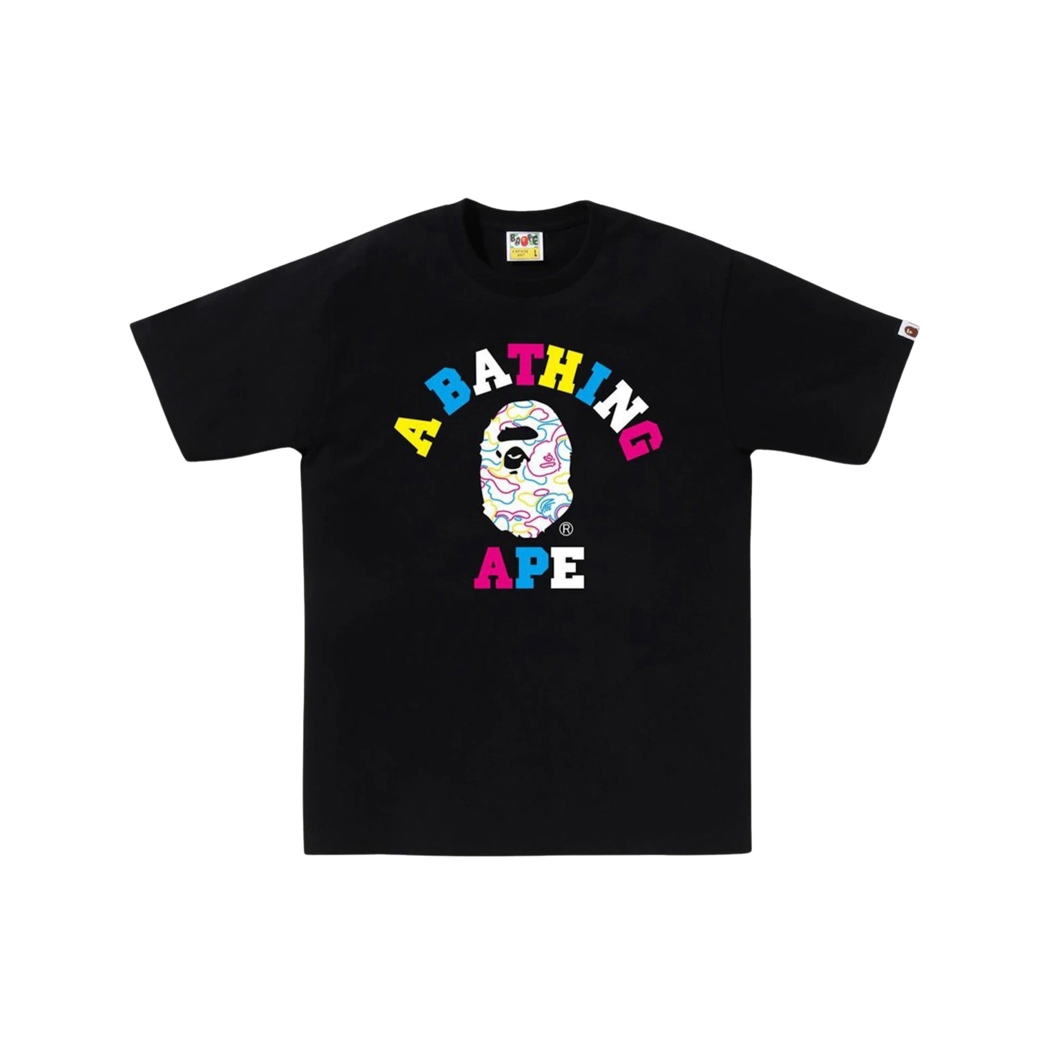 Bape Neon Camo College Tee Black – Common Hype