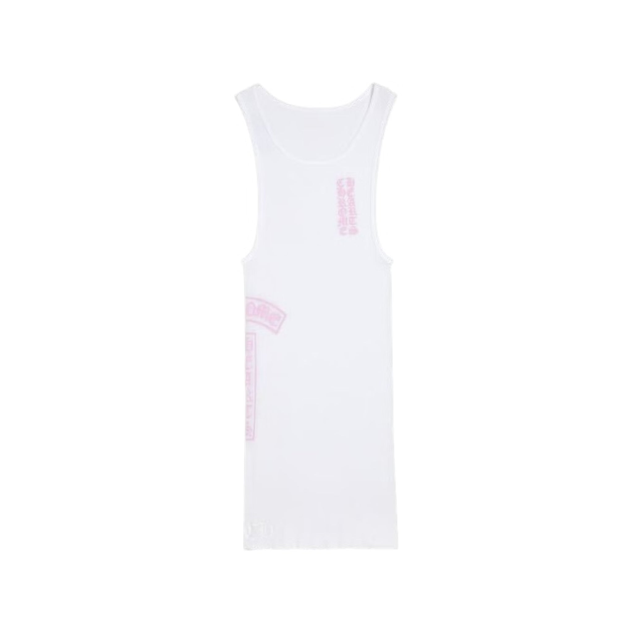 Chrome Hearts T Bar Rib Tank White/Pink – Common Hype