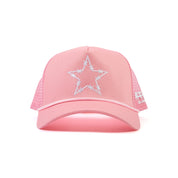 Pythia Barbwire Star Trucker Pink Hat