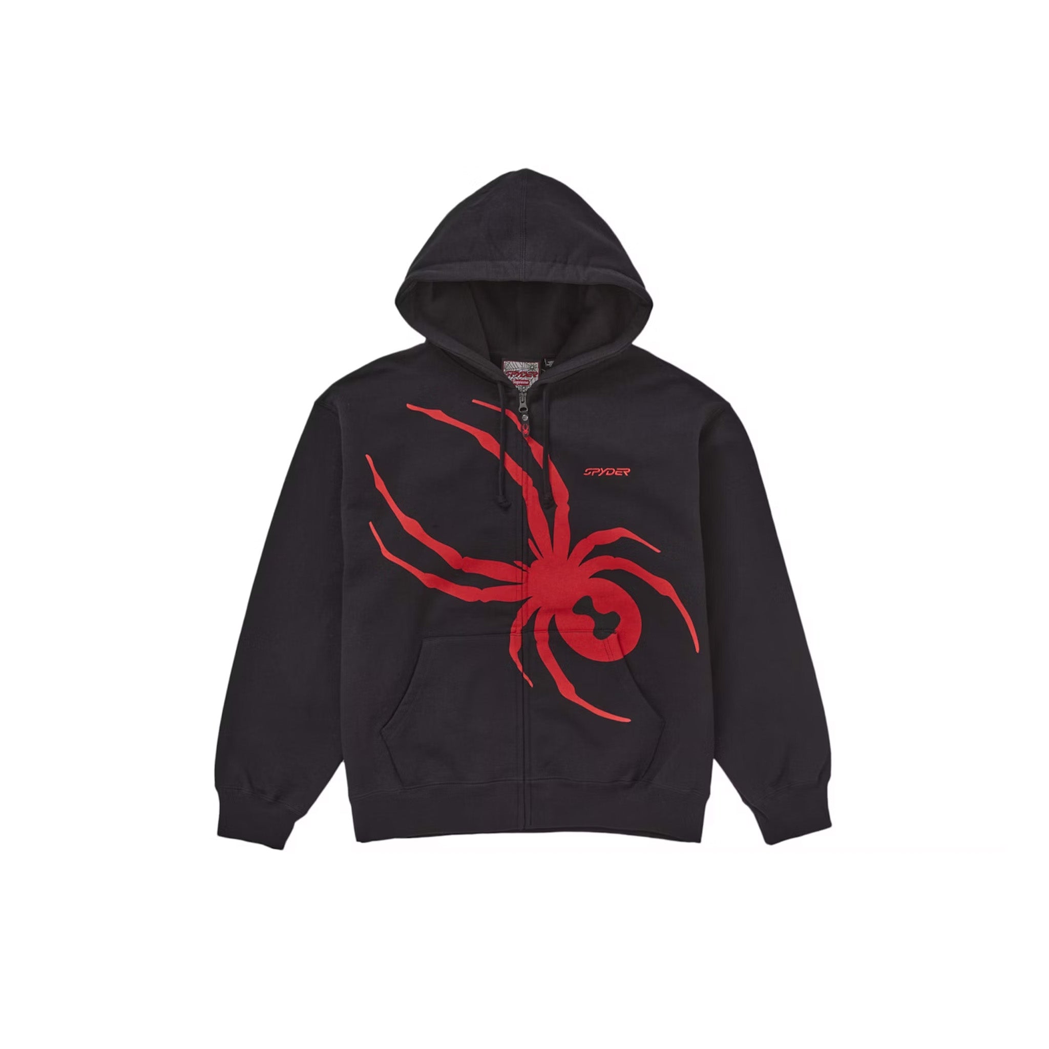 Supreme Spyder Zip Up Hooded Sweatshirt Black - Common Hype