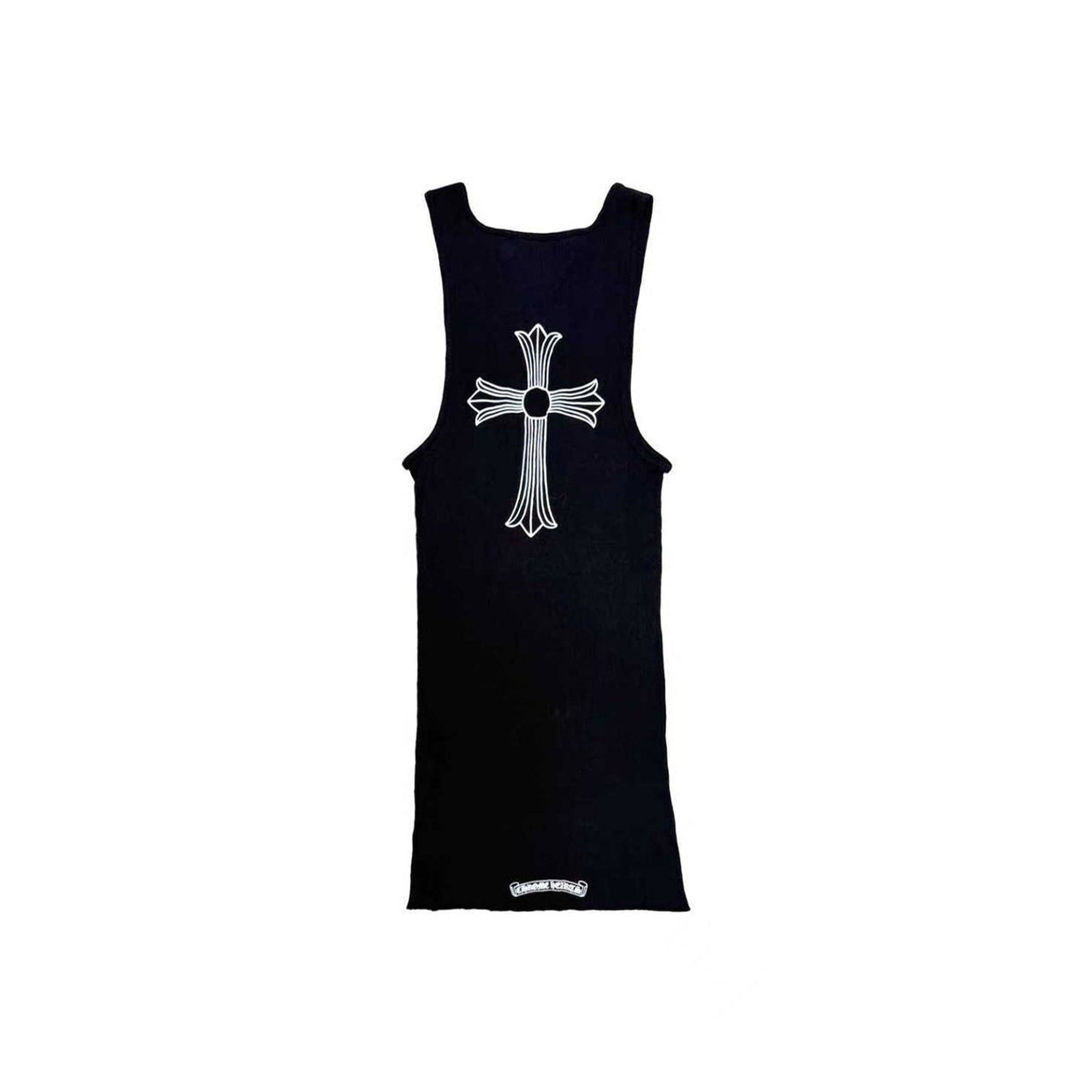 Chrome Hearts 'T Bar' Cross Black Tank Top - Common Hype