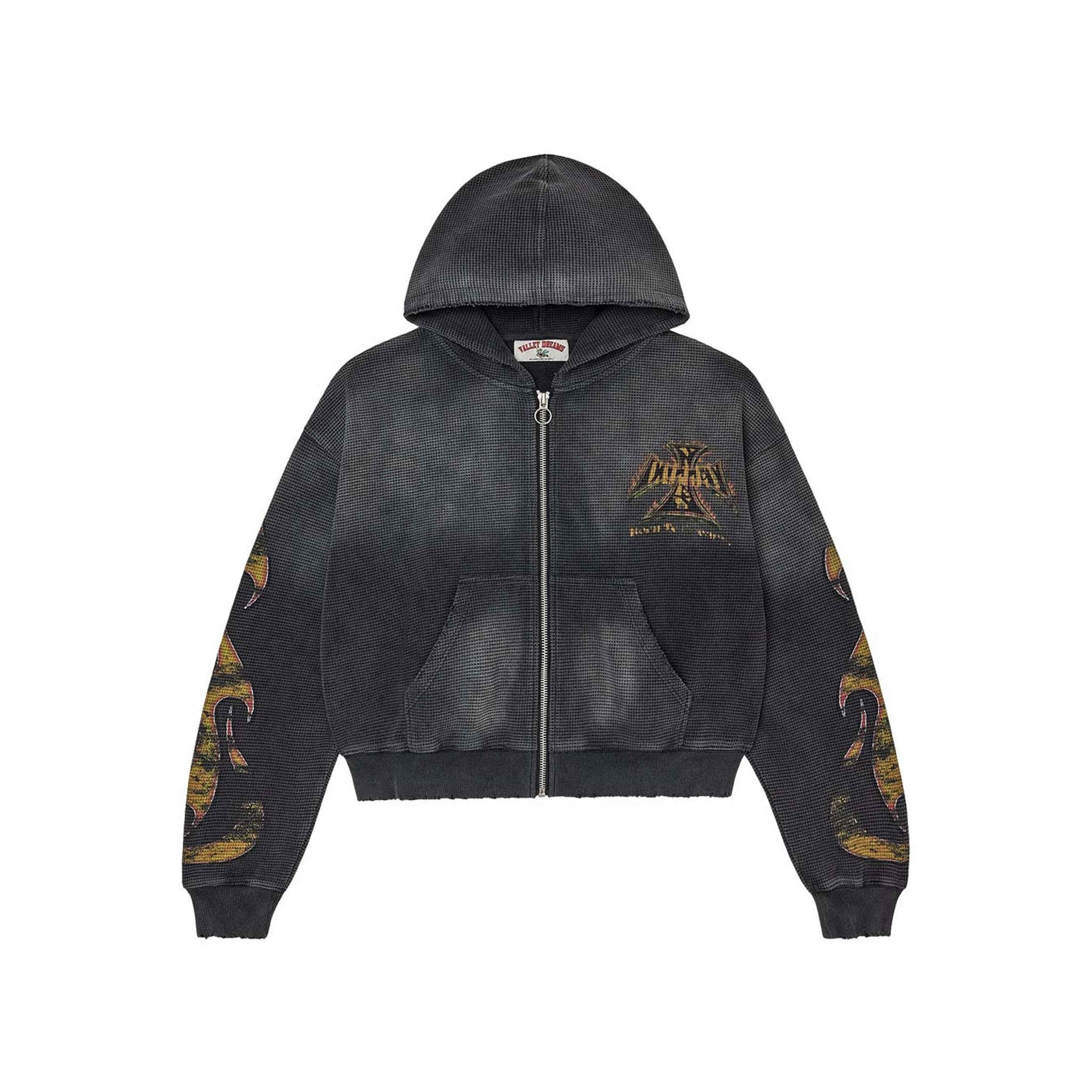 Vale Forever Reborn Waffle Knit Zip Up Black – Common Hype