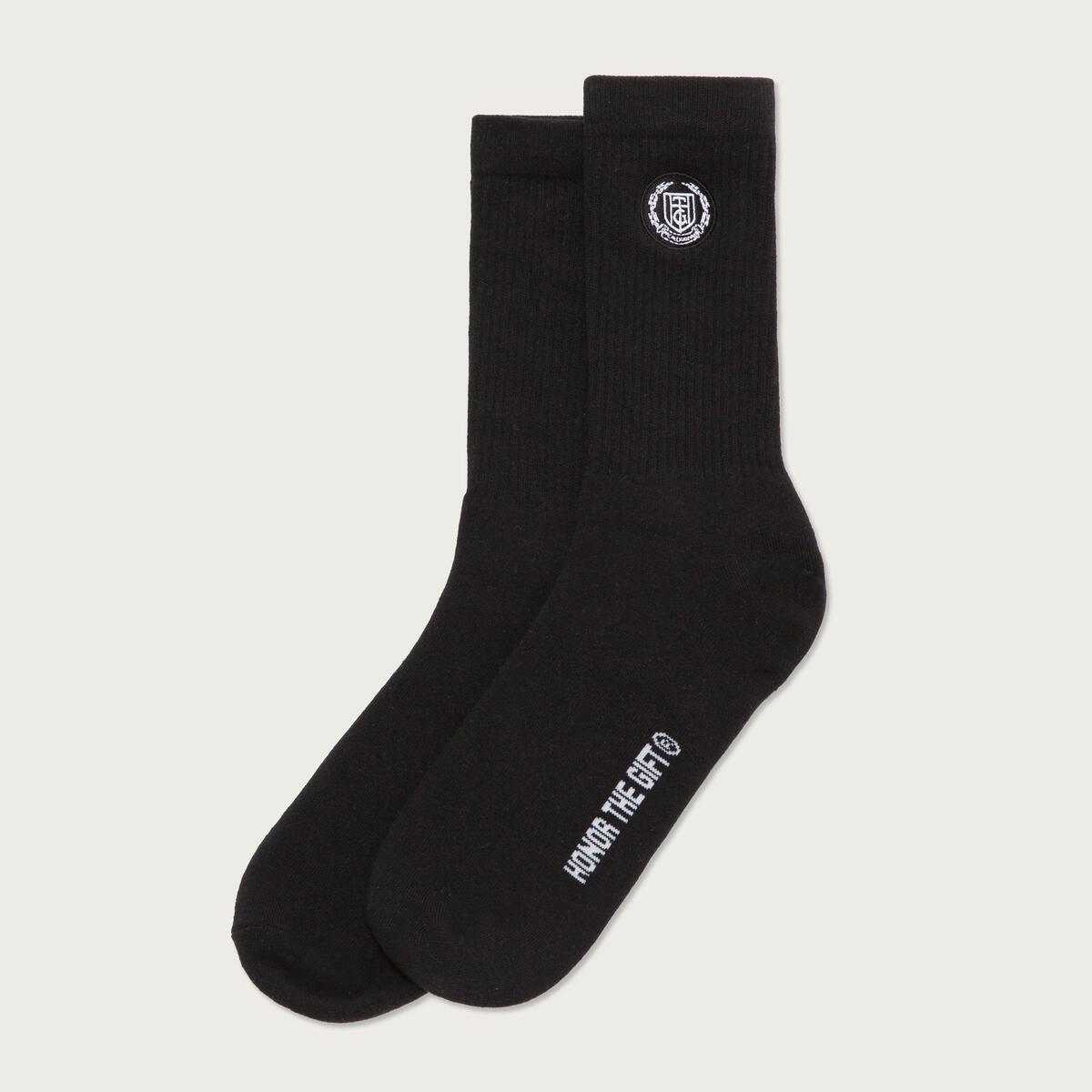 Honor The Gift Crest Rib Socks Black