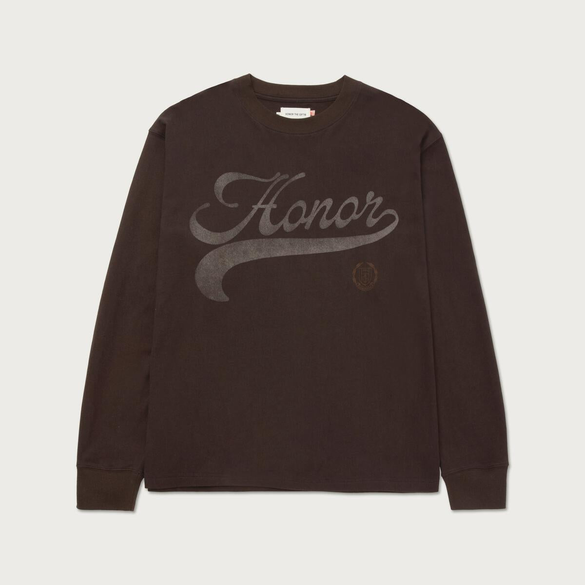 Honor The Gift Holiday Script Long Sleeve Black