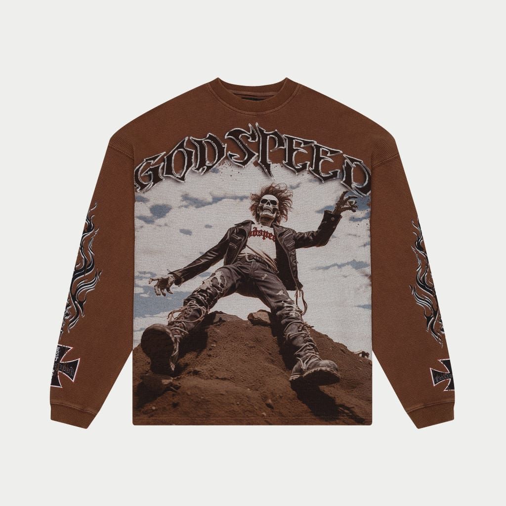 Godspeed Rocker Long Sleeve Thermal Brown Wash - Common Hype