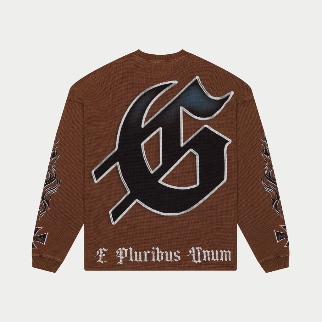 Godspeed Rocker Long Sleeve Thermal Brown Wash - Common Hype