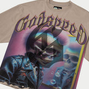 Godspeed Man in the Mirror T-Shirt Stone Grey - Common Hype