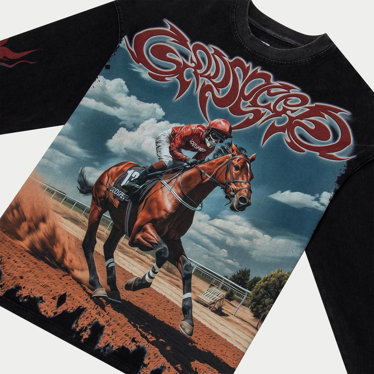 Godspeed Thoroughbred Long Sleeve Black Wash - Common Hype