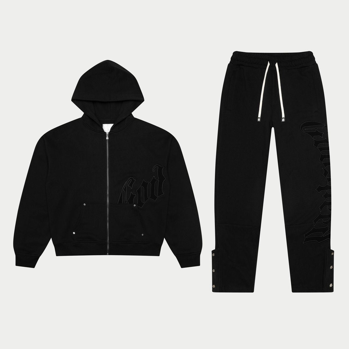 Godspeed OG Logo Sweatsuit Double Black - Common Hype