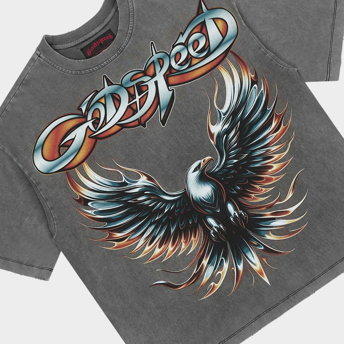 Godspeed Eagle Eye T-shirt Grey Wash - Common Hype