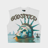 Godspeed Sunken Liberty Sleeveless Tshirt White