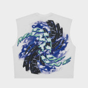 Godspeed Liberty Tears Sleeveless Tee White