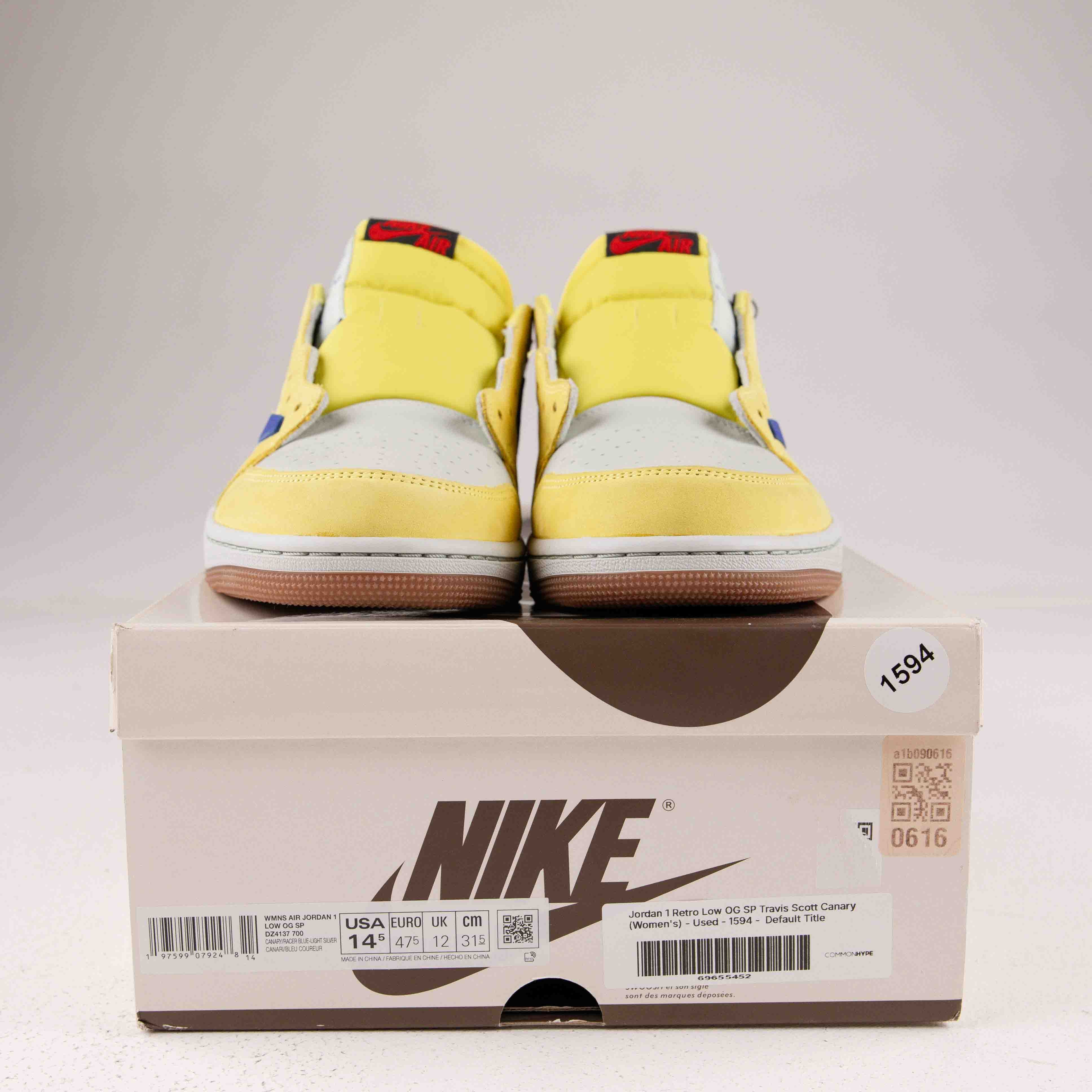 Jordan 1 Retro Low OG SP Travis Scott Canary (Women's) - Used - 1594 - Common Hype