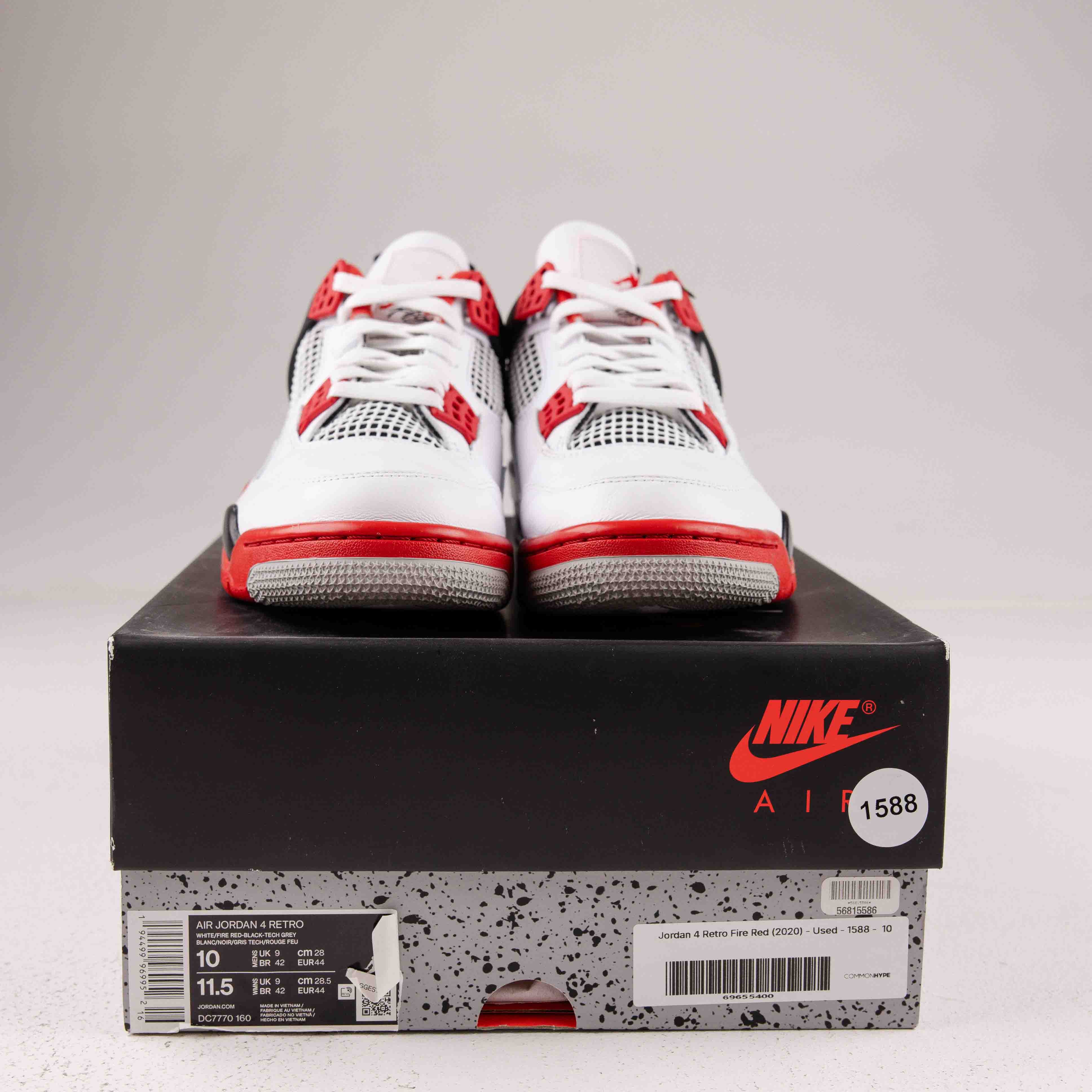 Jordan 4 Retro Fire Red (2020) - Used - 1588 - Common Hype