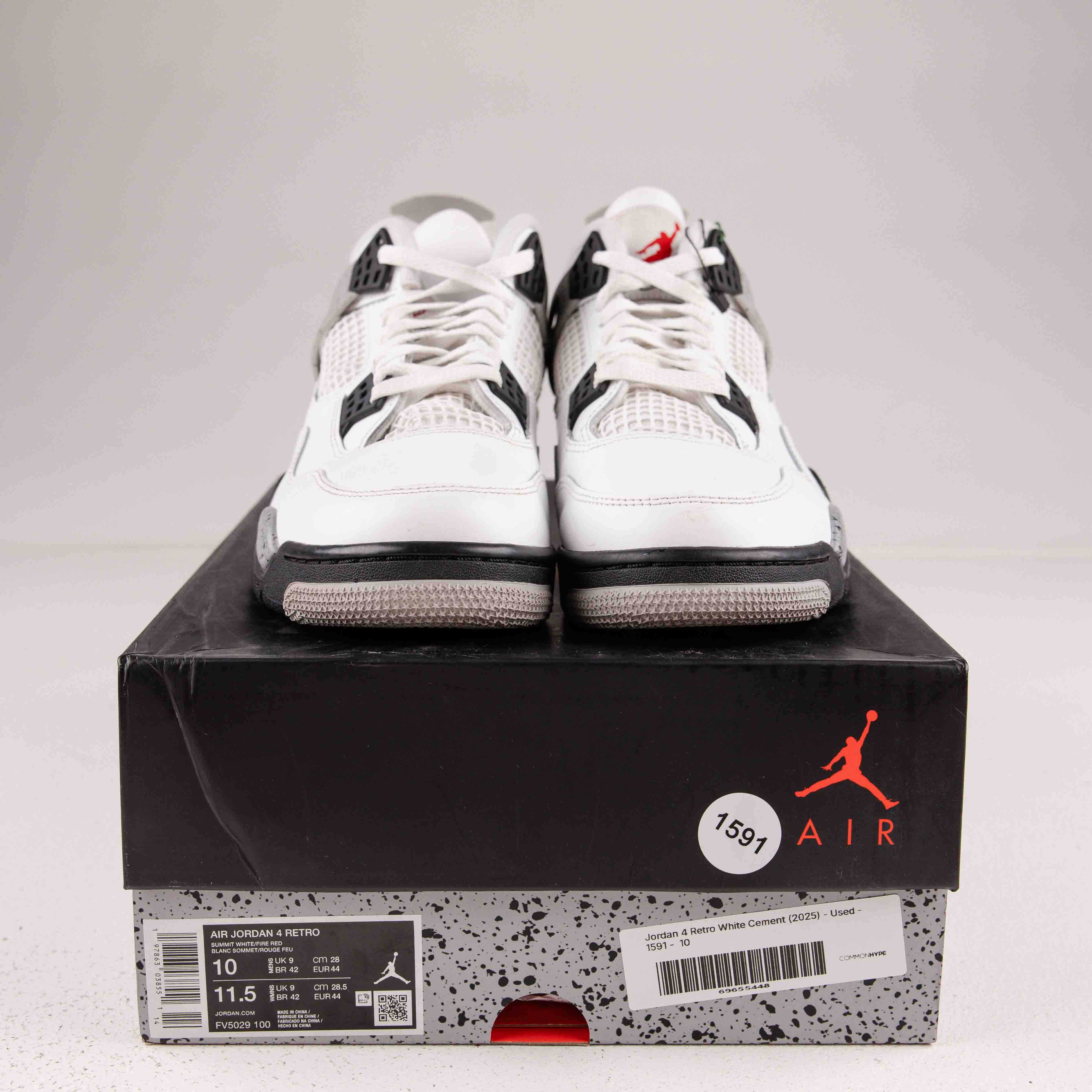 Jordan 4 Retro White Cement (2025) - Used - 1591 - Common Hype