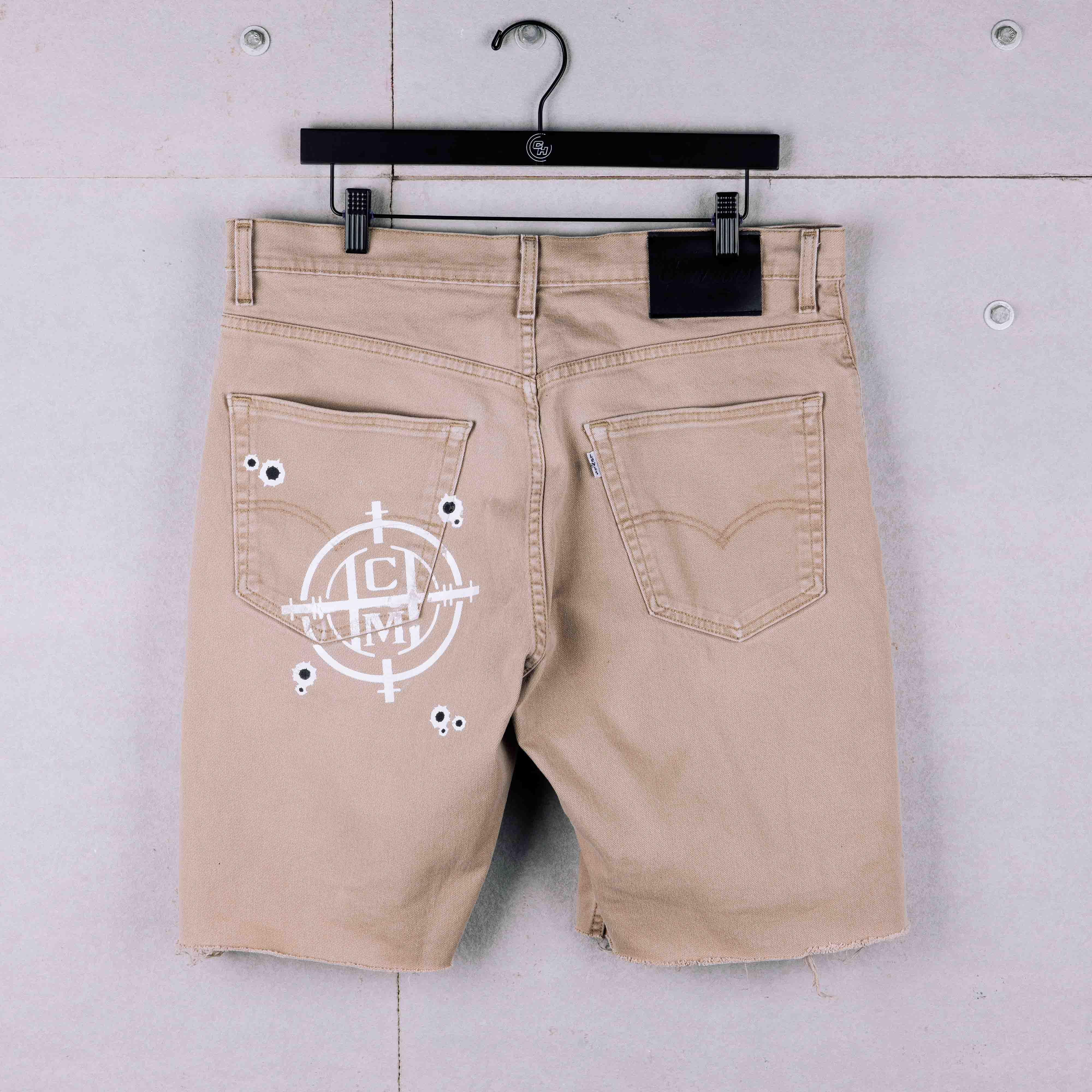 Common Hype 4ever Rework Beige Denim Short (F12) - Common Hype