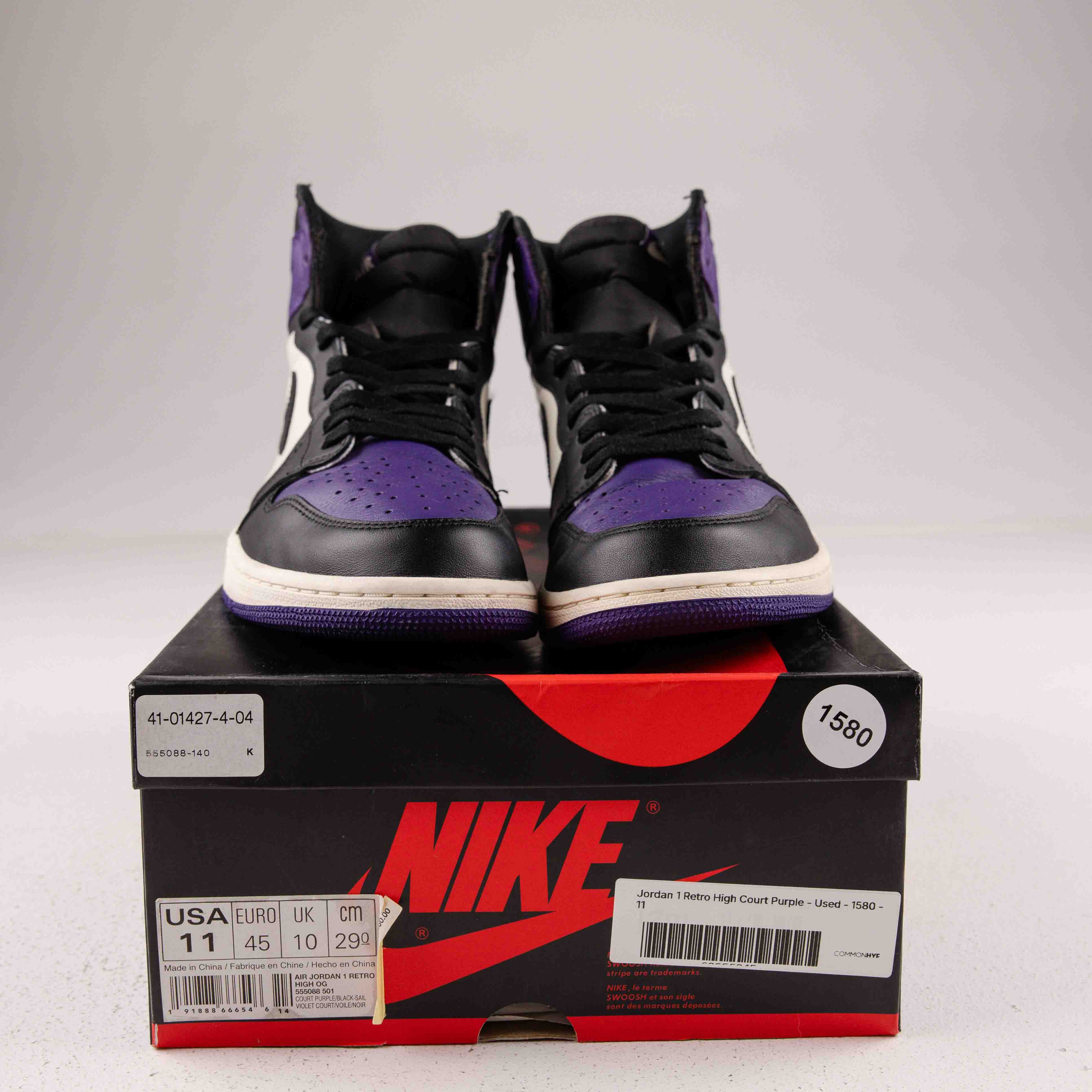 Jordan 1 Retro High Court Purple - Used - 1580 - Common Hype