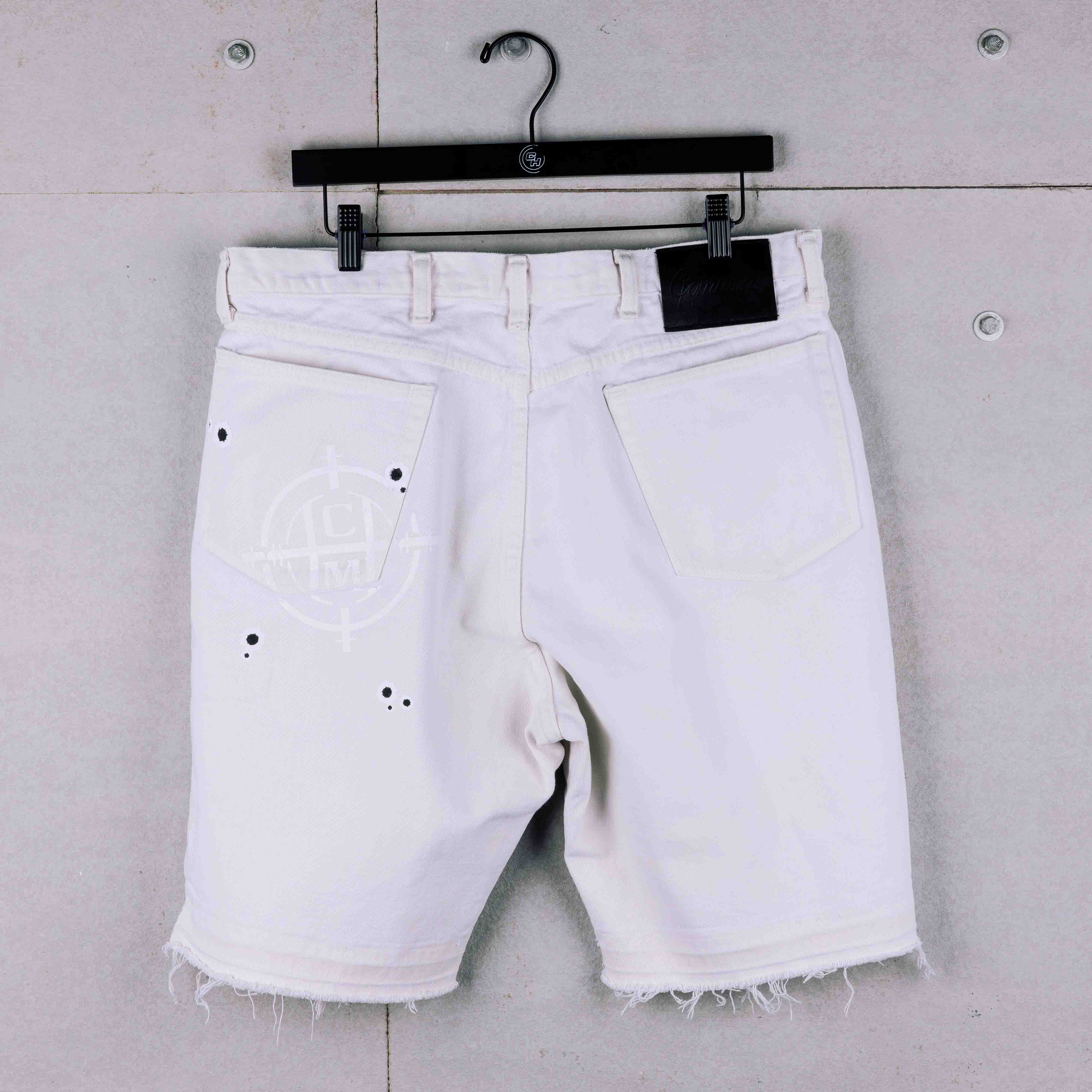 Common Hype 4ever Rework White Denim Short (F1) - Common Hype