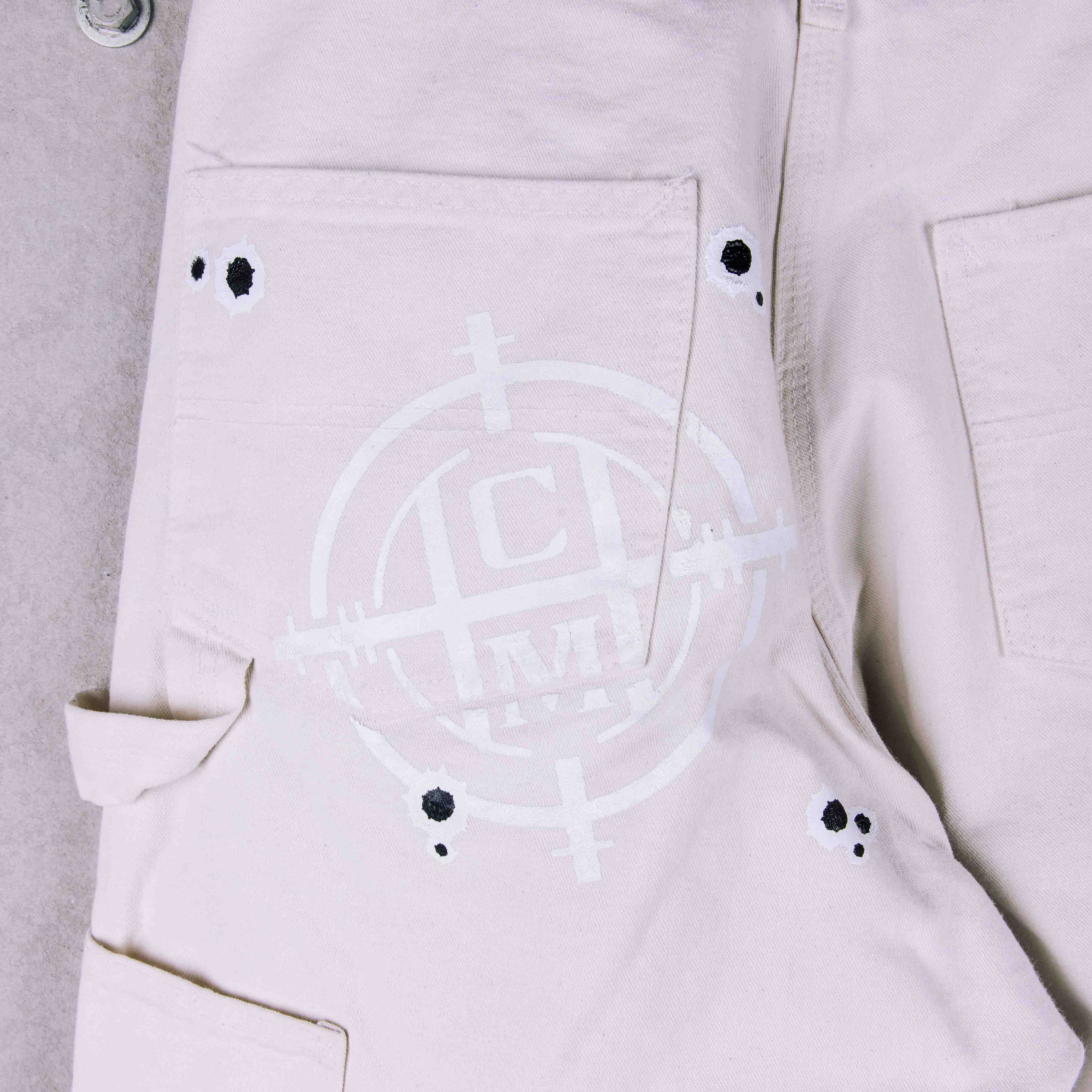 Common Hype 4ever Rework White Caprenter Pant (F50) - Common Hype