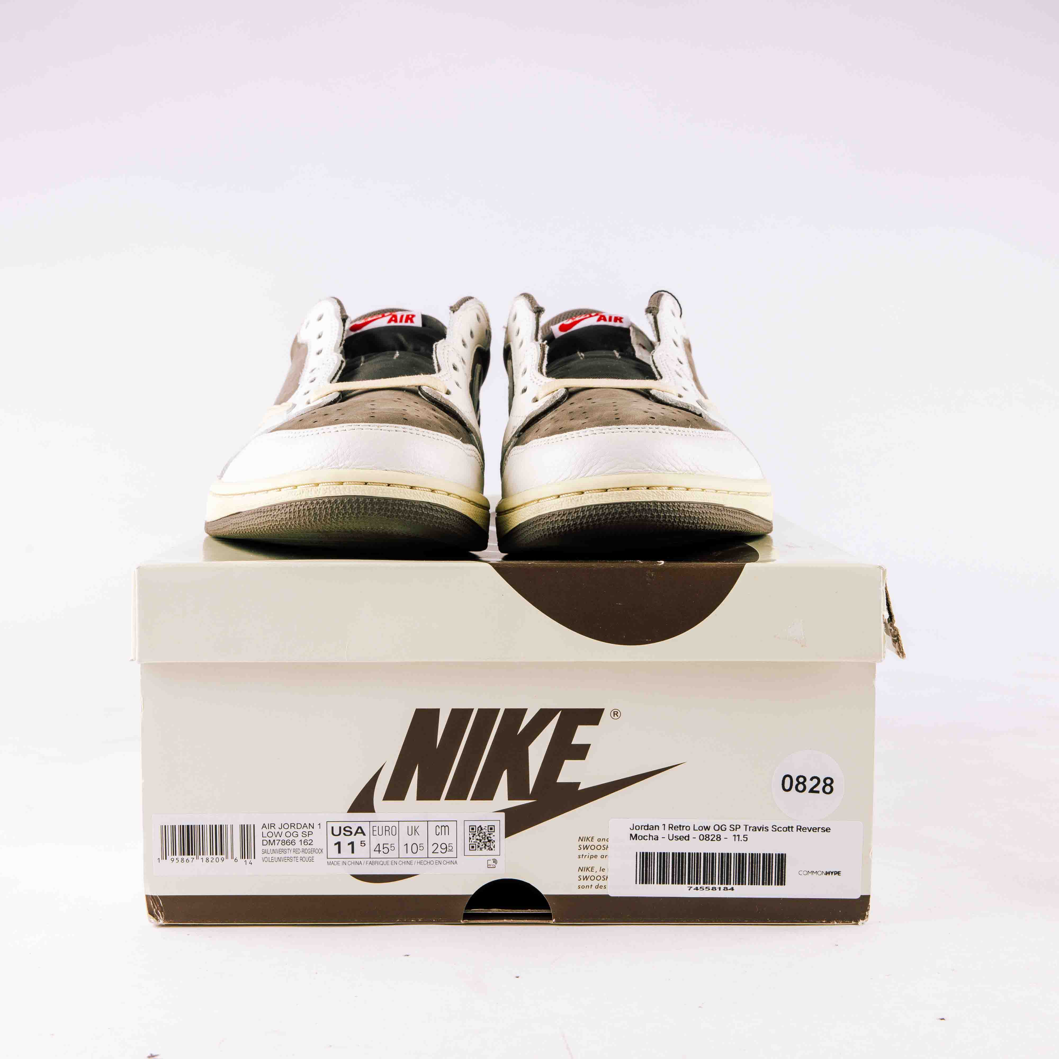 Jordan 1 Retro Low OG SP Travis Scott Reverse Mocha - Used - 0828