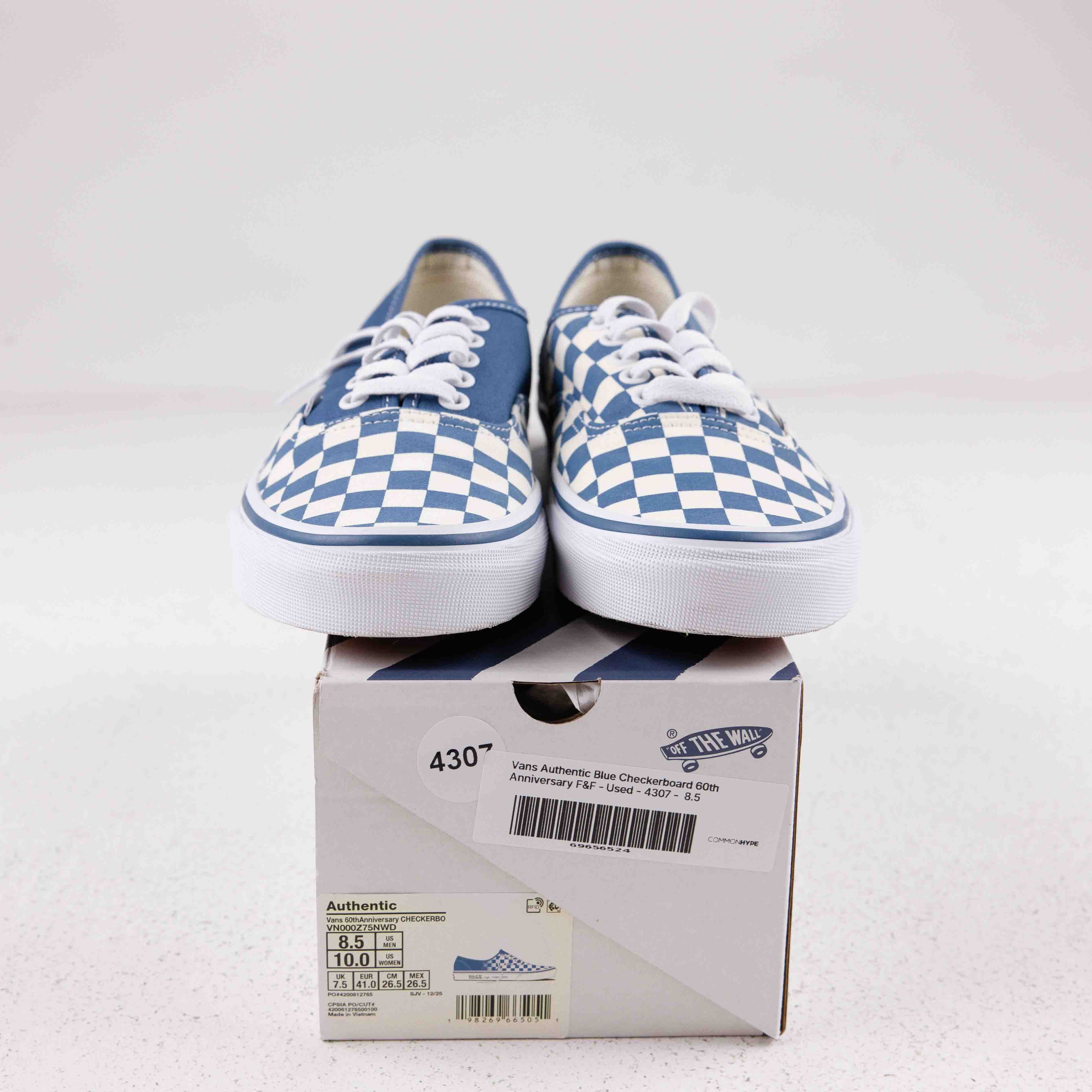 Vans Authentic Blue Checkerboard 60th Anniversary F&F - Used - 4307 - Common Hype