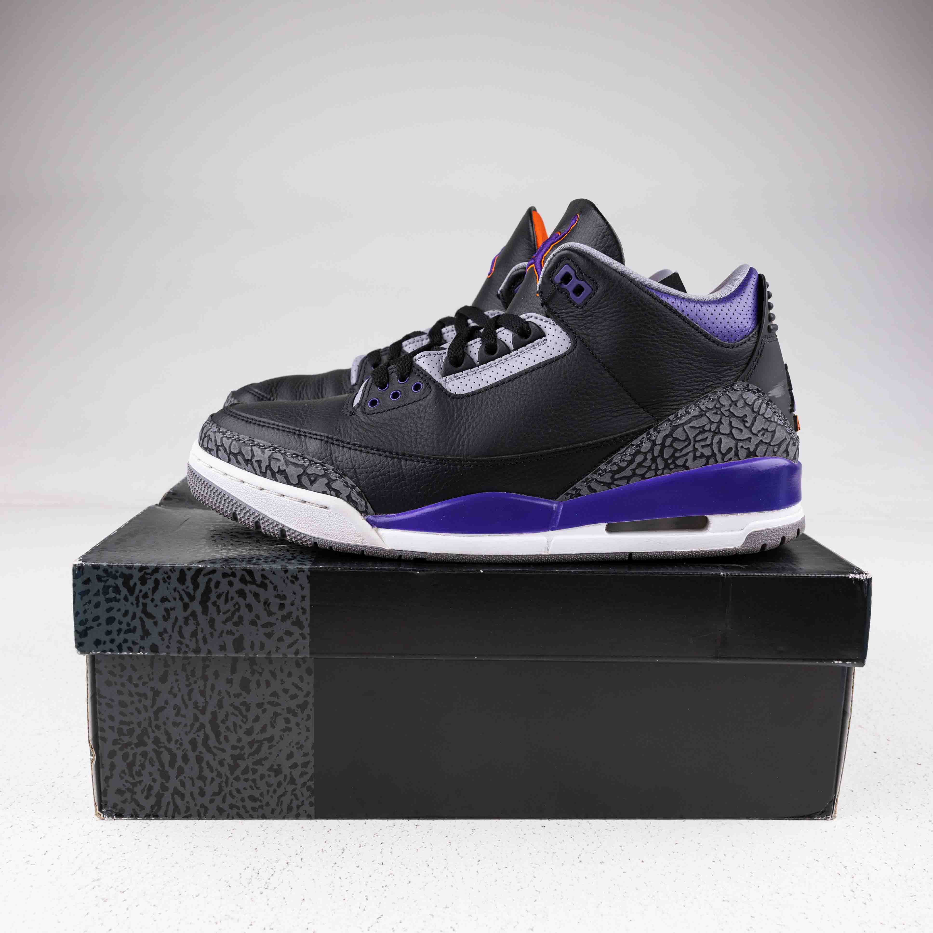 Jordan 3 Retro Black Court Purple - Used - 1110 - Common Hype