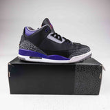 Jordan 3 Retro Black Court Purple - Used - 1110