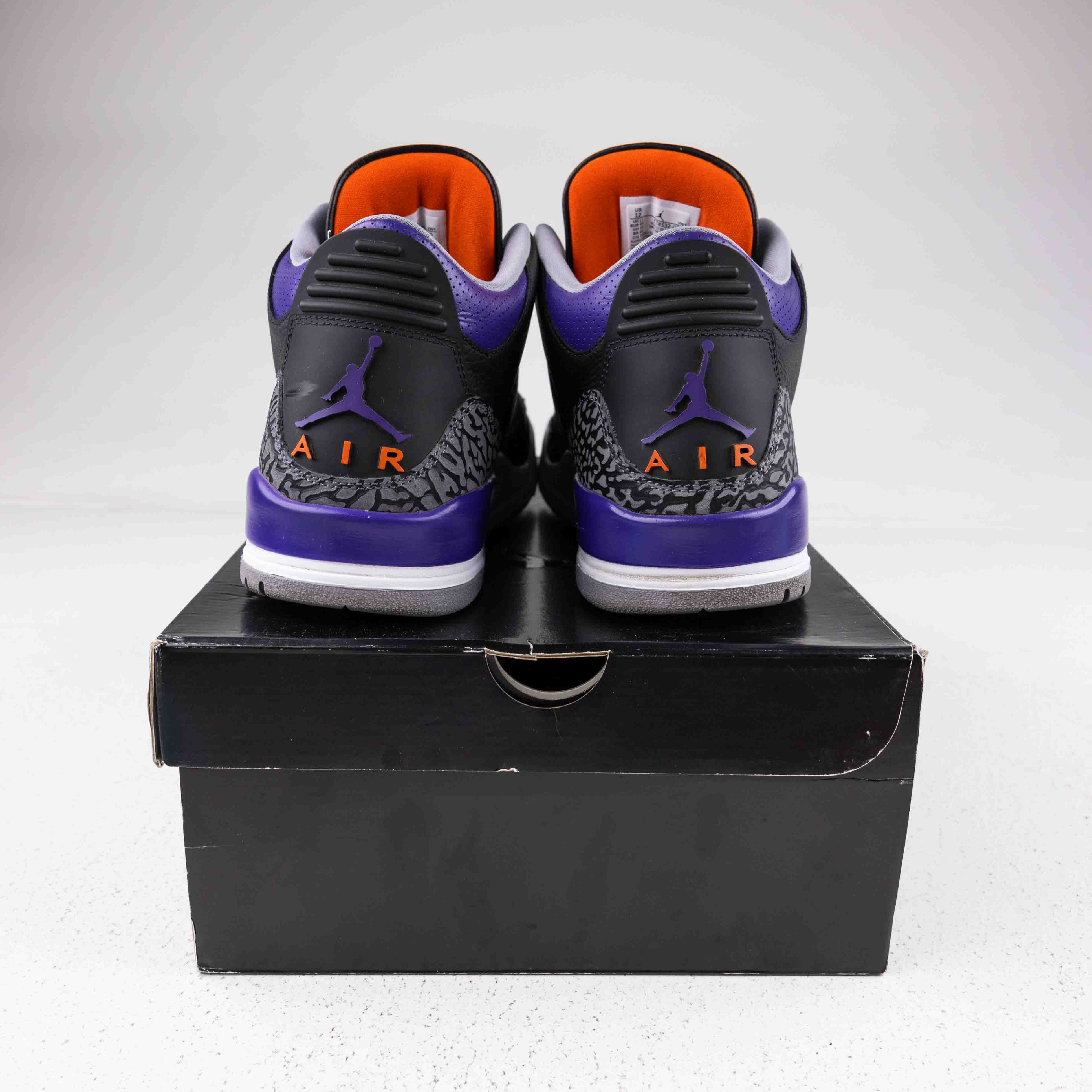 Jordan 3 Retro Black Court Purple - Used - 1110 - Common Hype