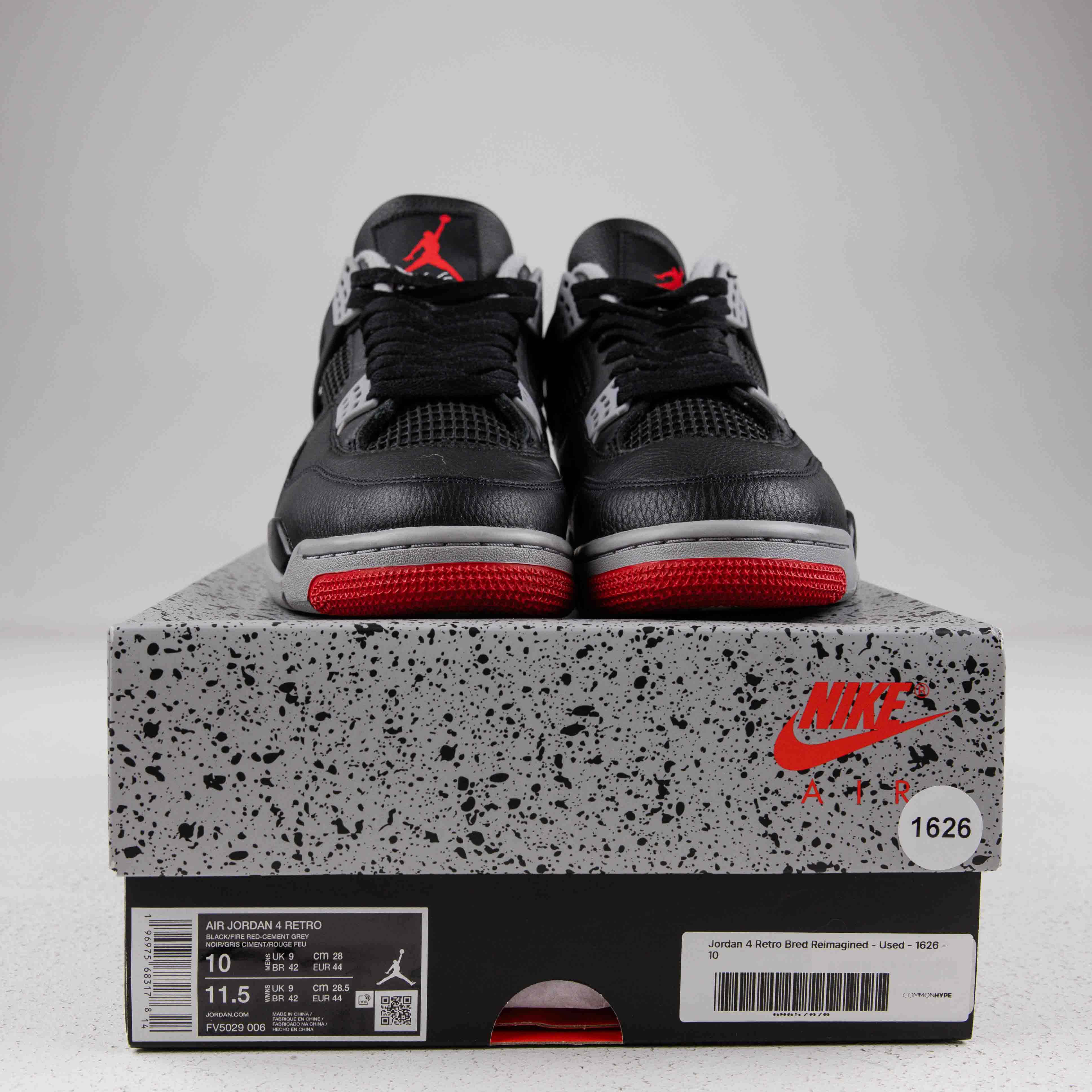 Jordan 4 Retro Bred Reimagined - Used - 1626