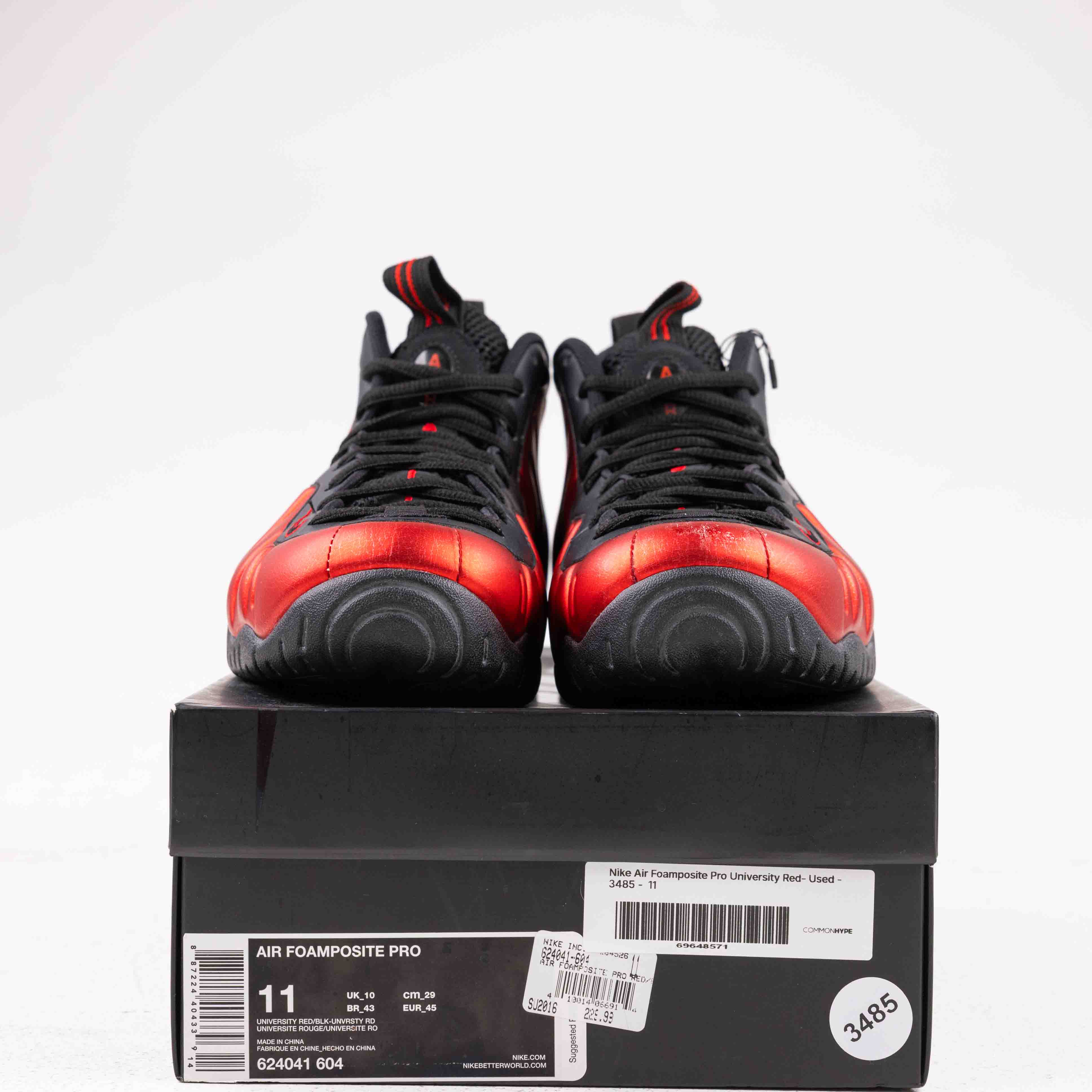 Nike Air Foamposite Pro University Red- Used - 3485 - Common Hype
