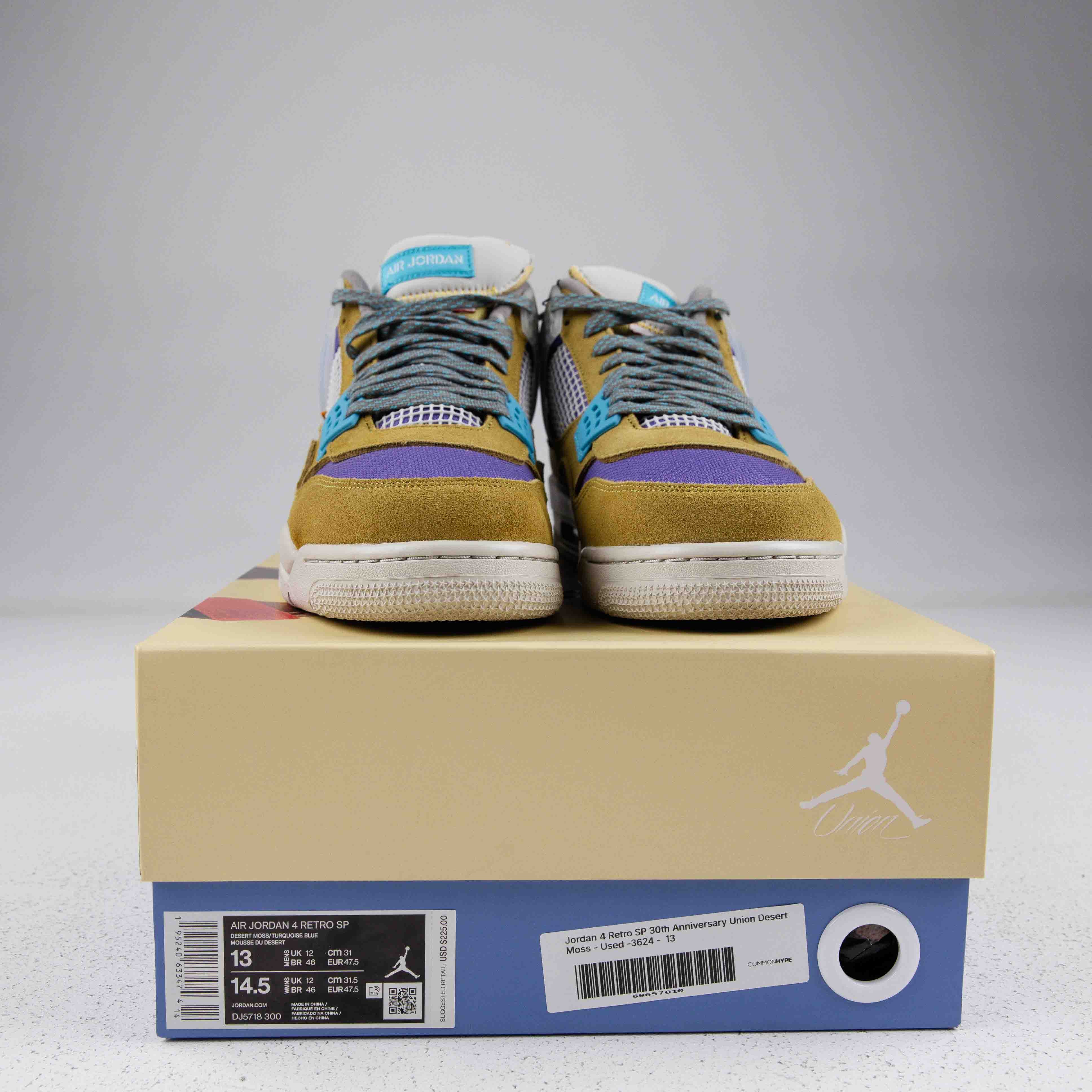 Jordan 4 Retro SP 30th Anniversary Union Desert Moss - Used -3624
