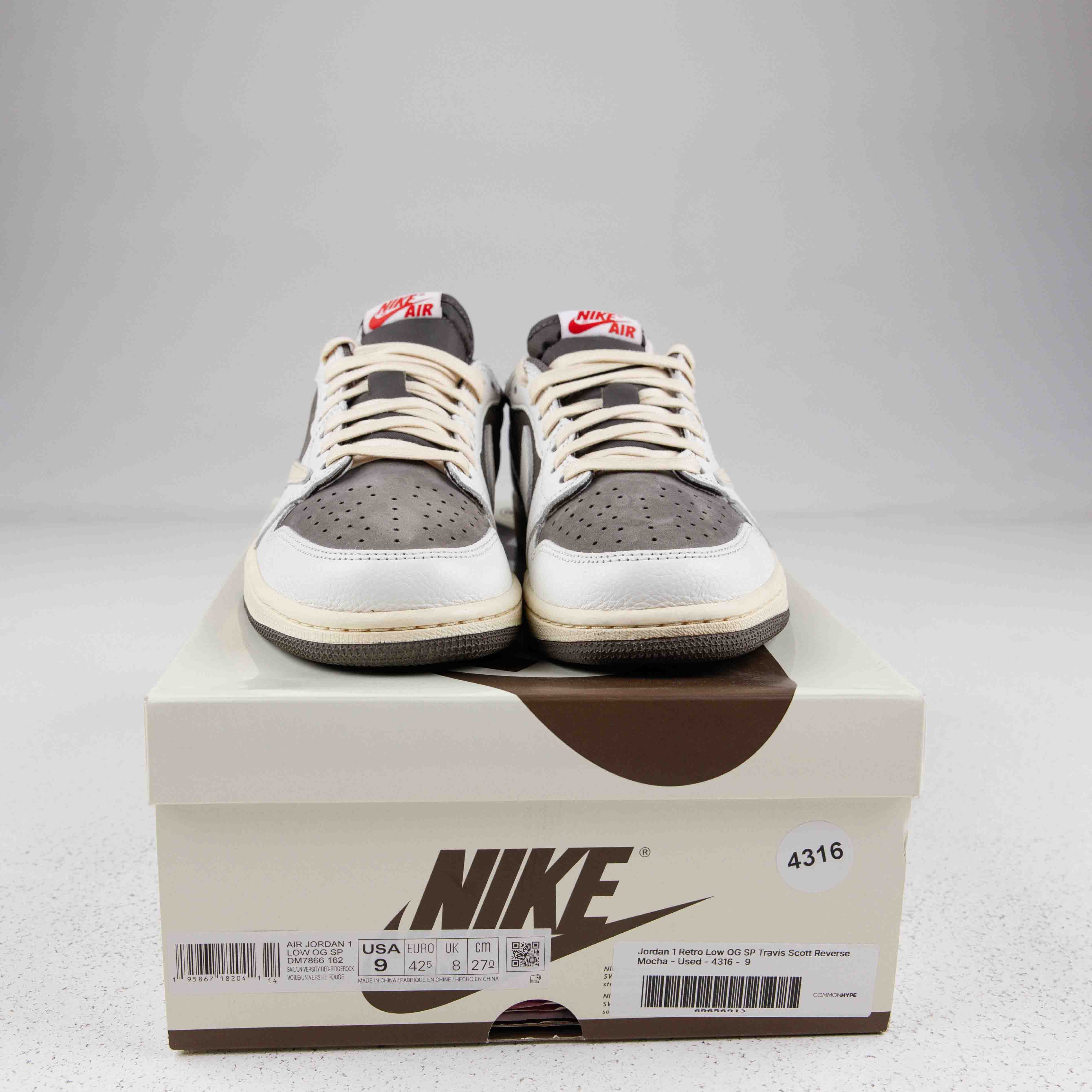 Jordan 1 Retro Low OG SP Travis Scott Reverse Mocha - Used - 4316