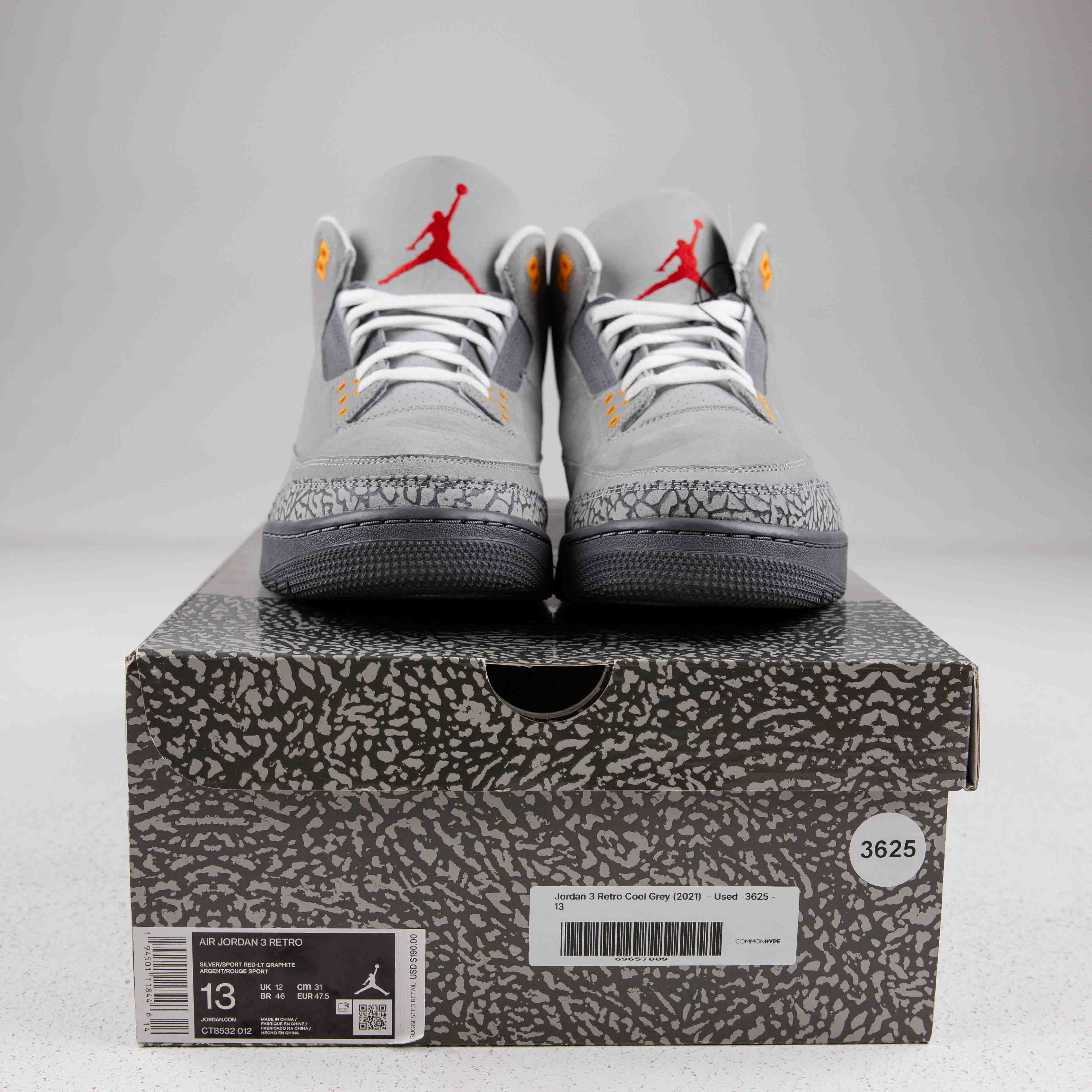 Jordan 3 Retro Cool Grey (2021)  - Used -3625