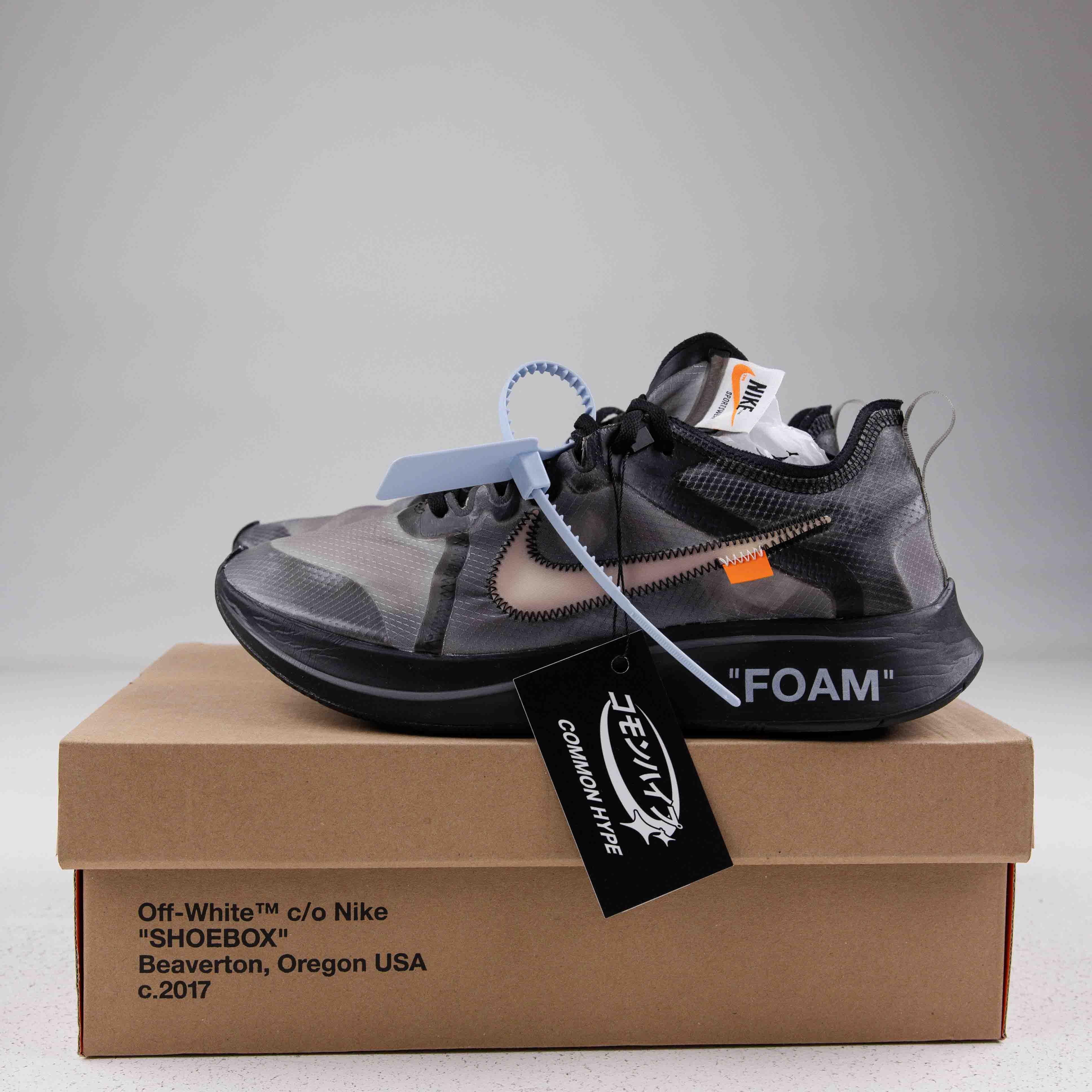 Nike Zoom Fly Off-White Black Silver - Used - 3615