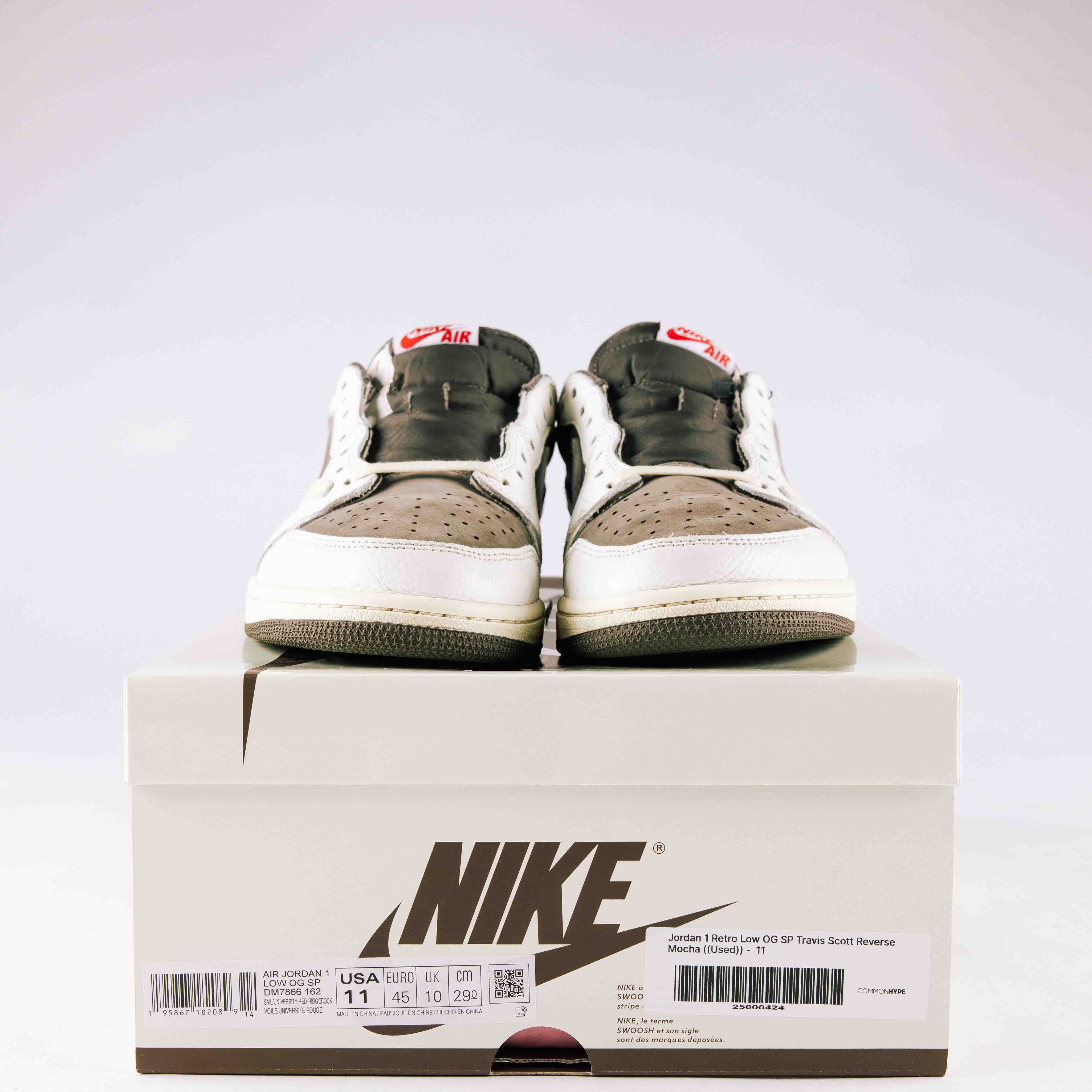 Jordan 1 Retro Low OG SP Travis Scott Reverse Mocha - Used - 0122 - Common Hype