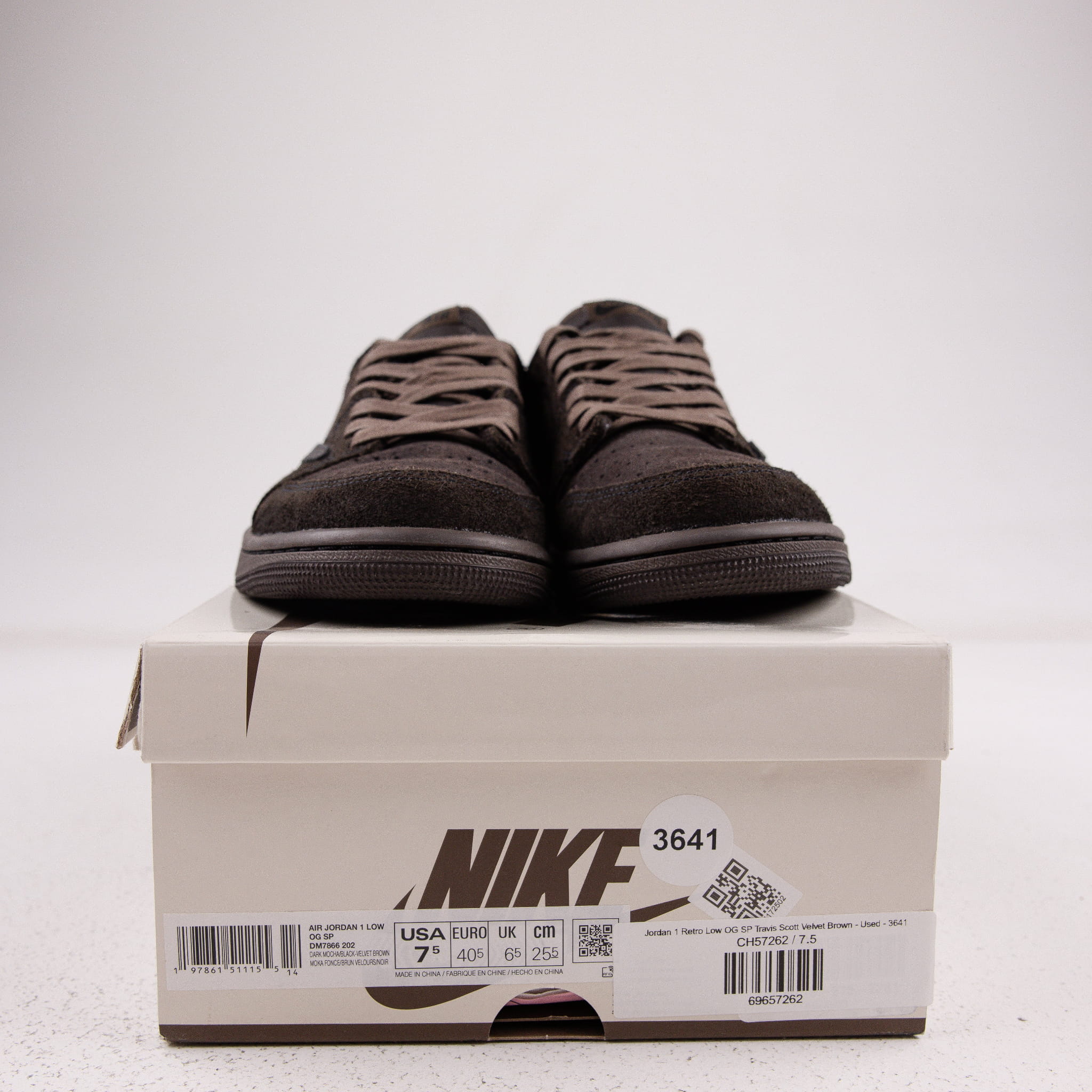 Jordan 1 Retro Low OG SP Travis Scott Velvet Brown - Used - 3641