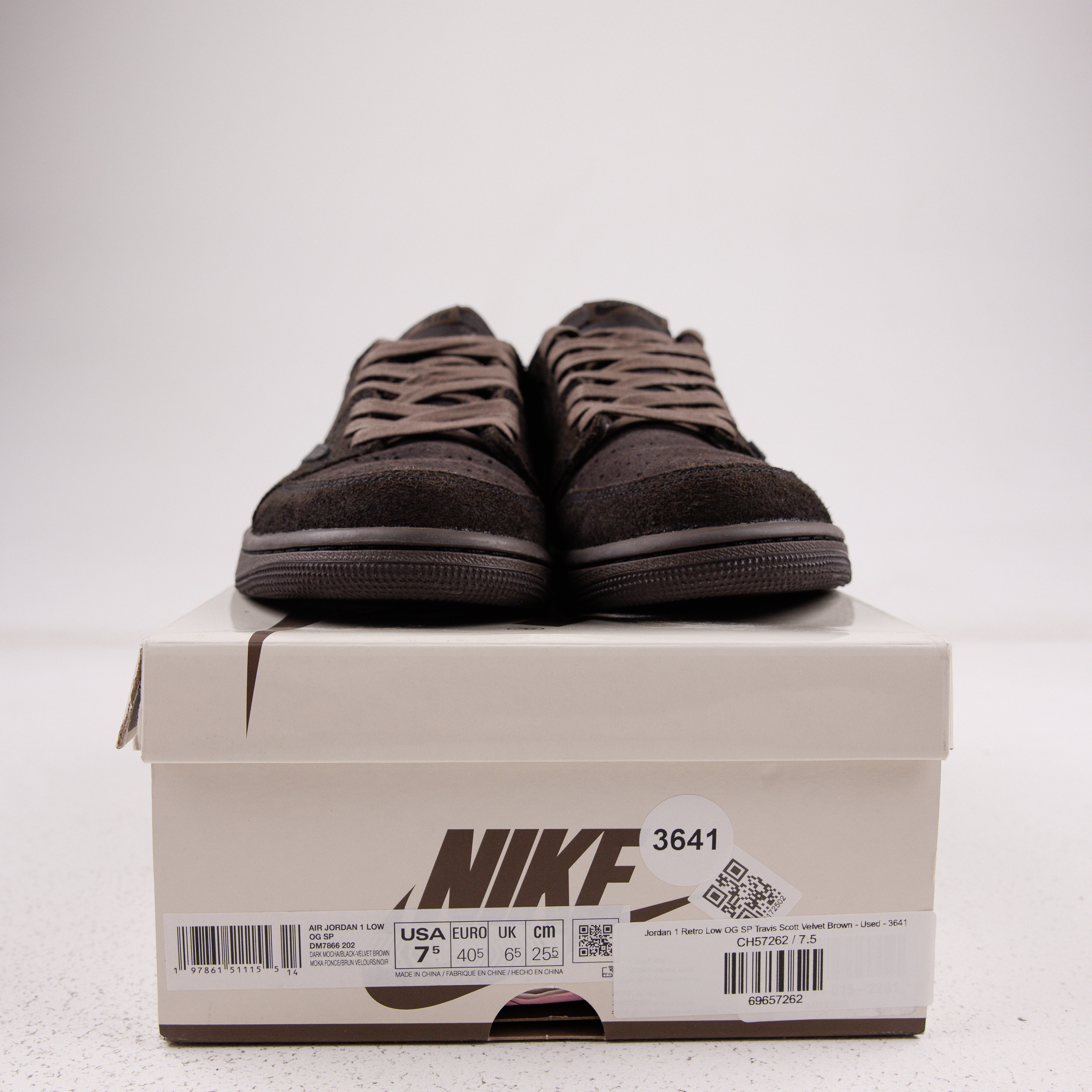 Jordan 1 Retro Low OG SP Travis Scott Velvet Brown - Used - 3641