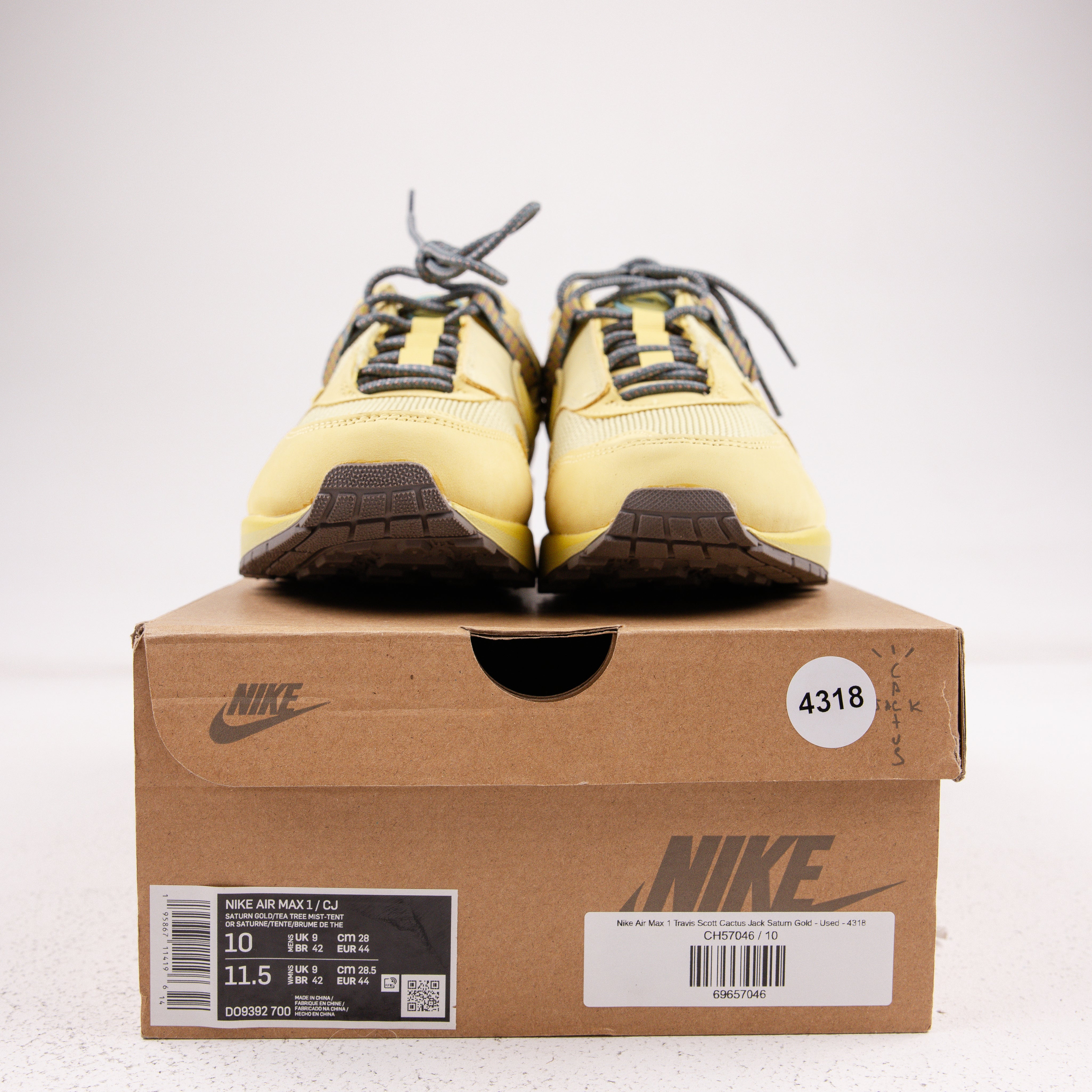 Nike Air Max 1 Travis Scott Cactus Jack Saturn Gold - Used - 4318